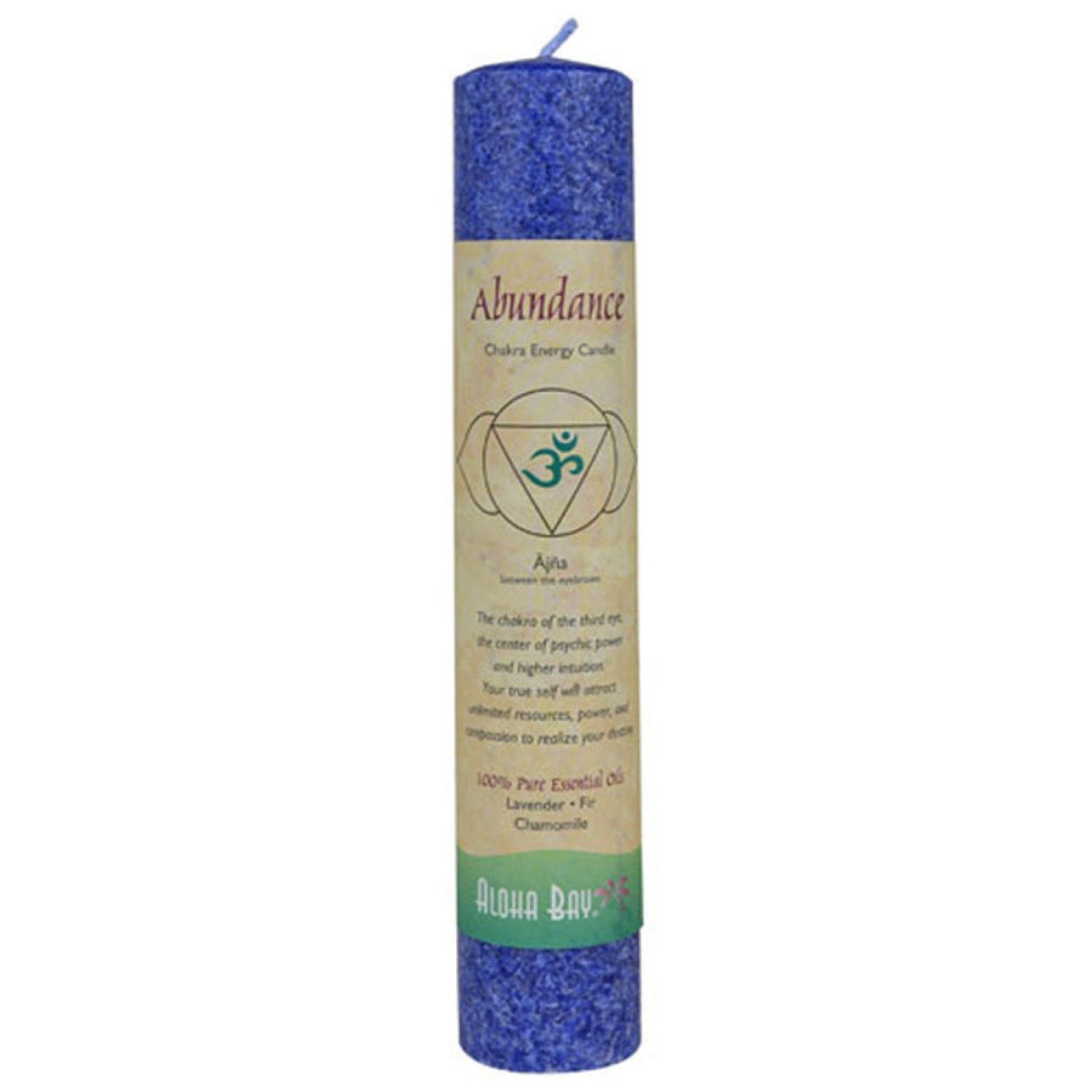 Aloha Bay Chakra Pillar Candle Abundance Indigo 1 Candle