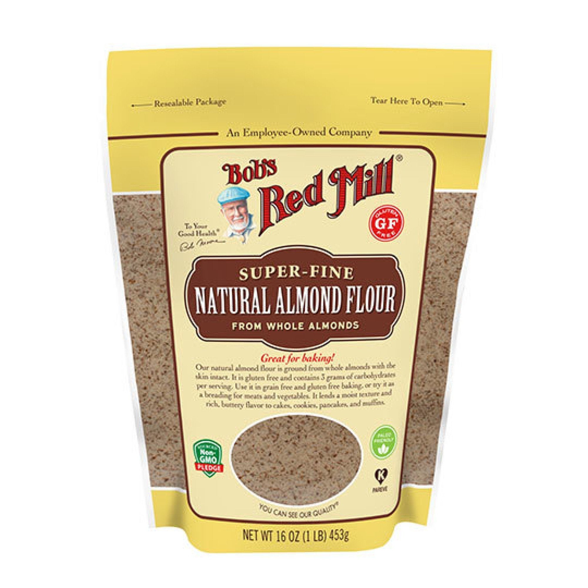 Bobs Red Mill Super Fine Natural Almond Flour 16 oz Bag