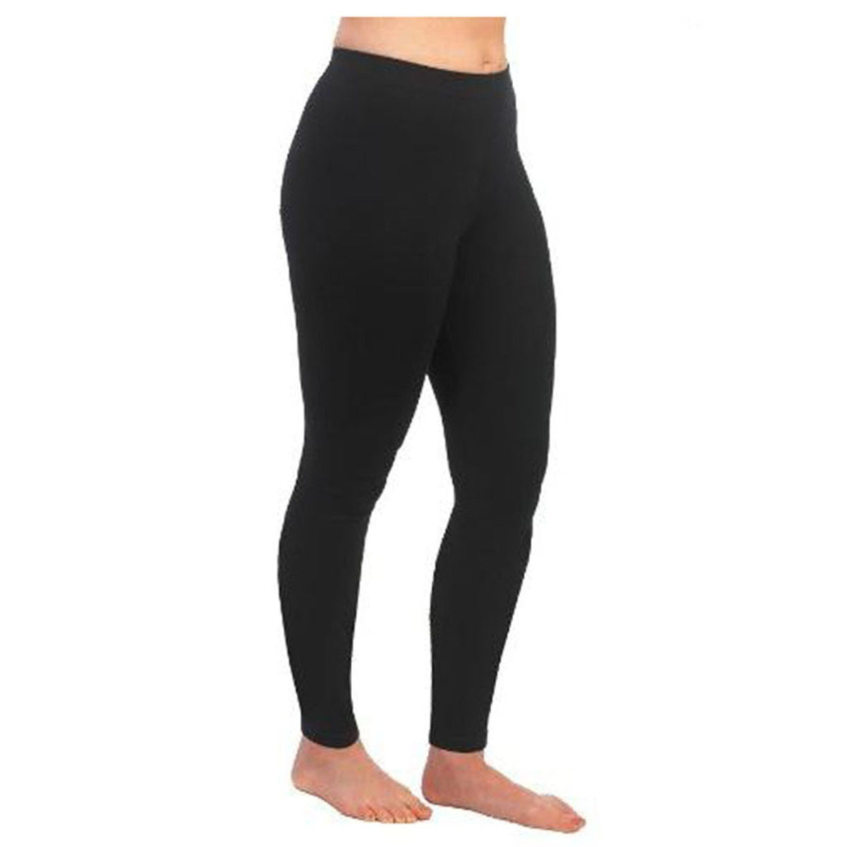 Maggie&#39;s Organics Cotton Ankle Leggins Small Black 1 Pair Pack