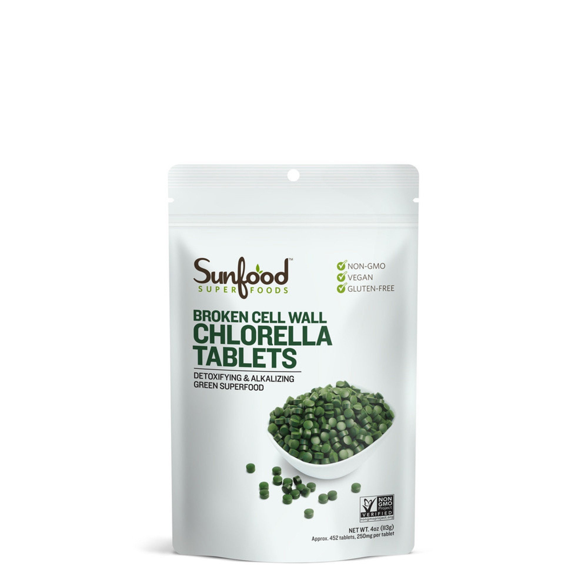 Sunfood Chlorella Tablets 4 oz Bag