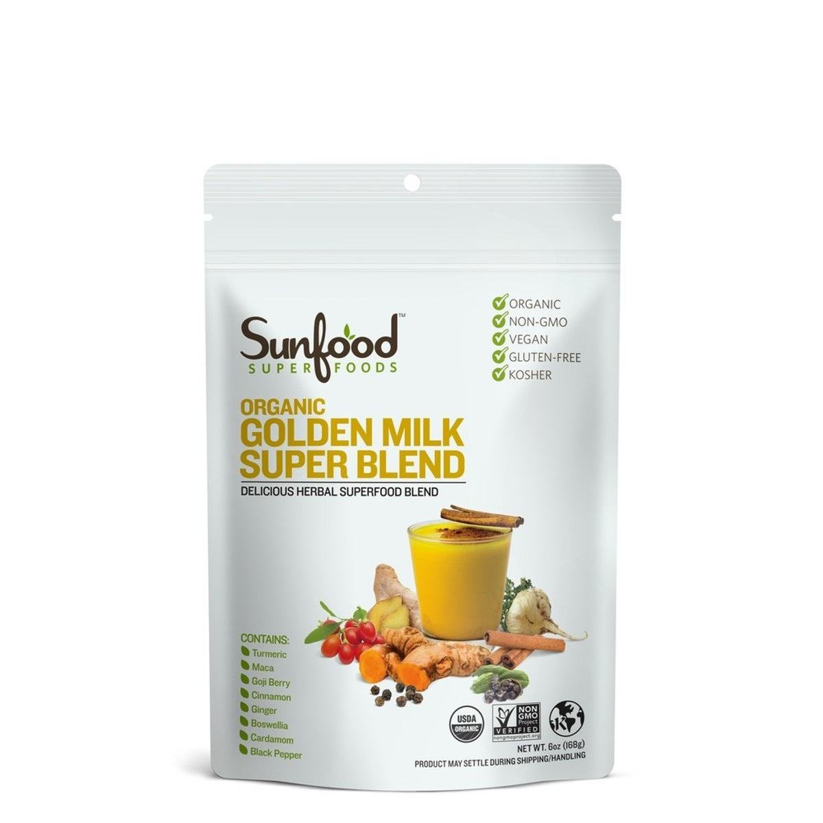 Sunfood Golden Milk Super Blend 6 oz Bag