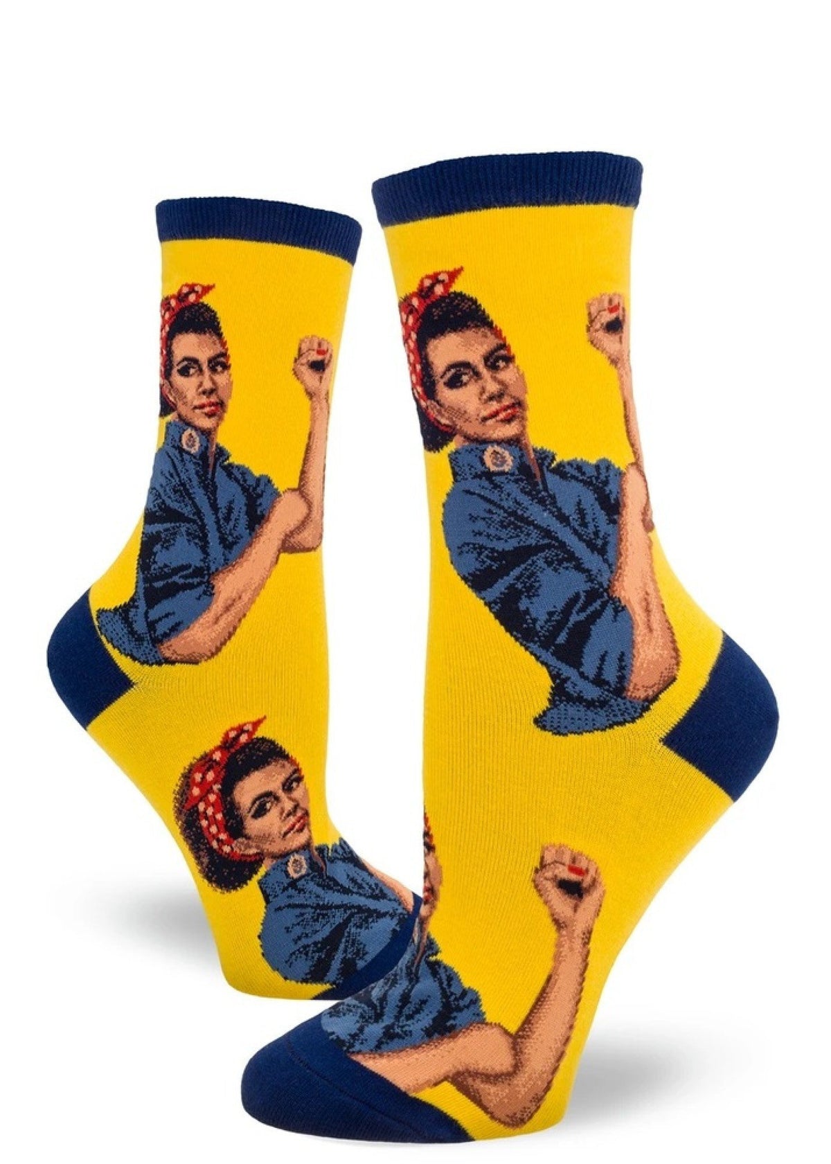 ModSocks Black Pride Rosie Women&#39;s Crew Socks Yellow 1 Pair Pack