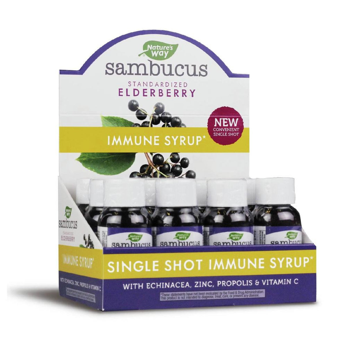 Nature&#39;s Way Sambucus Immune Syrup-Box 12 (20 ml bottles) Box