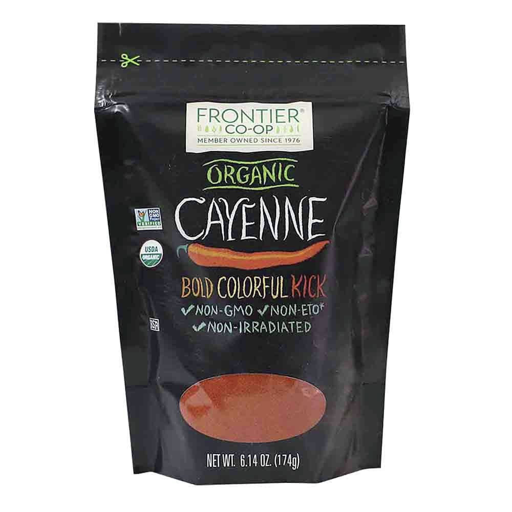 Frontier Natural Products Organic Cayenne Ground 6.14 oz Bag