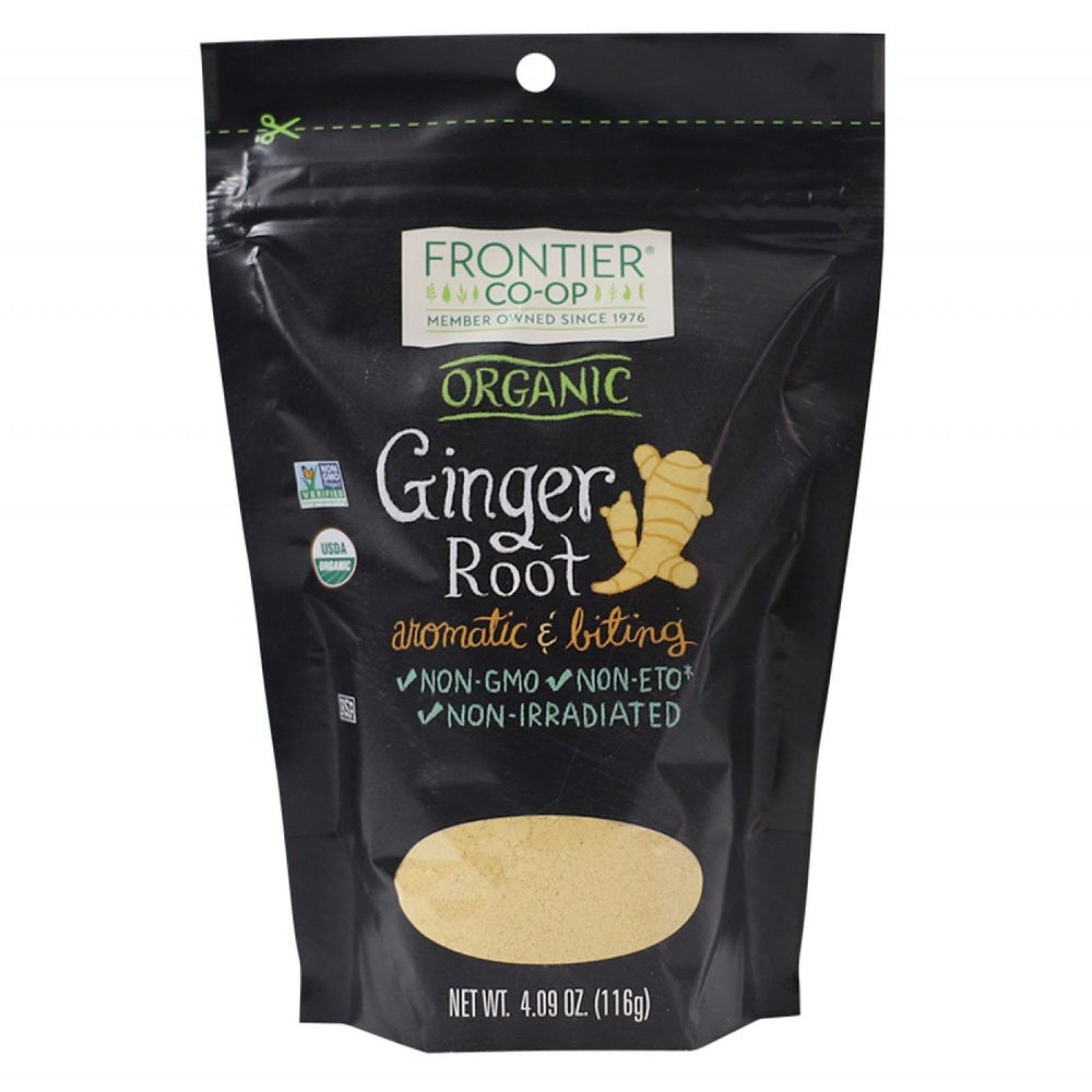 Frontier Natural Products Organic Ginger Root Ground 4.09 oz Bag