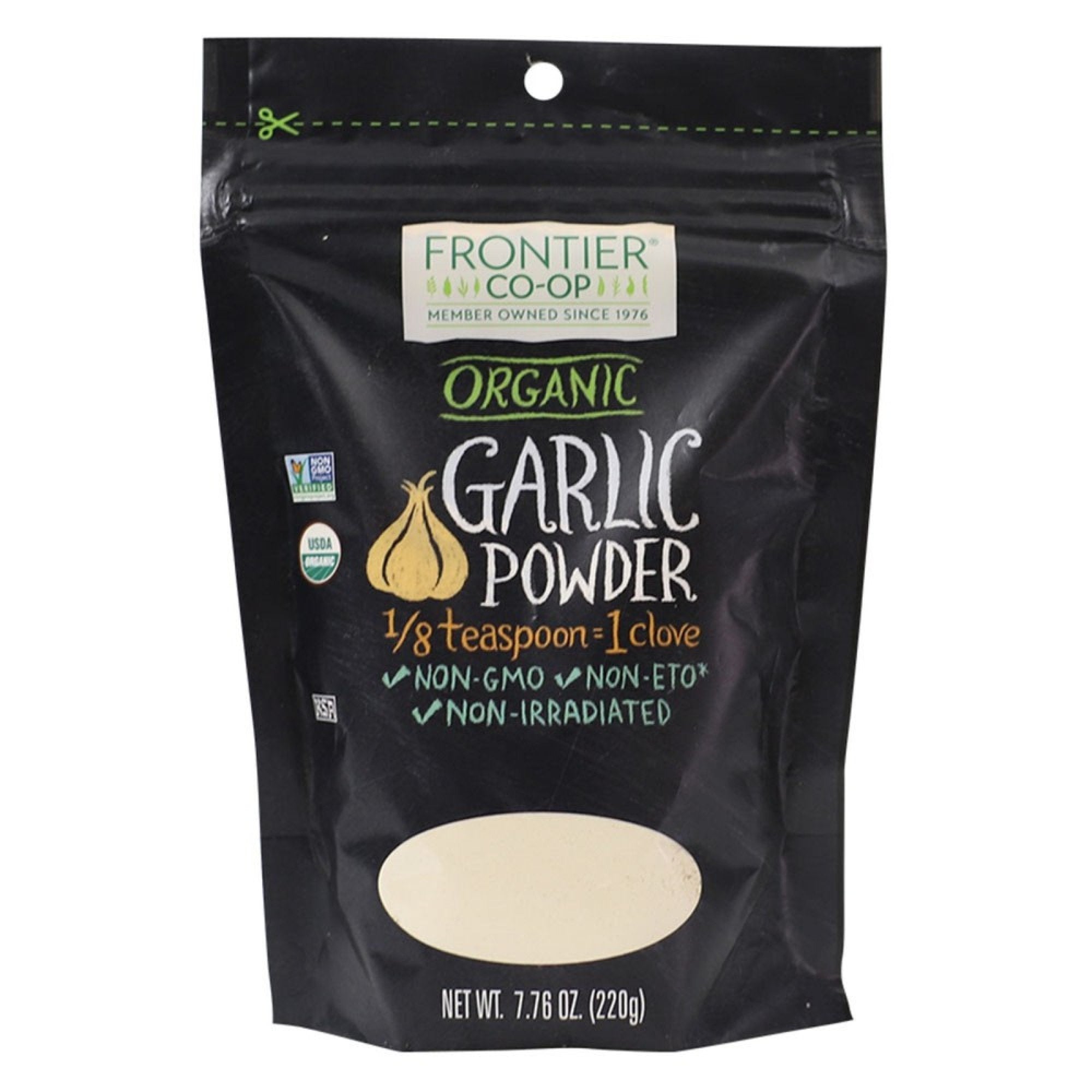 Frontier Natural Products Organic Garlic Powder 7.76 oz Bag