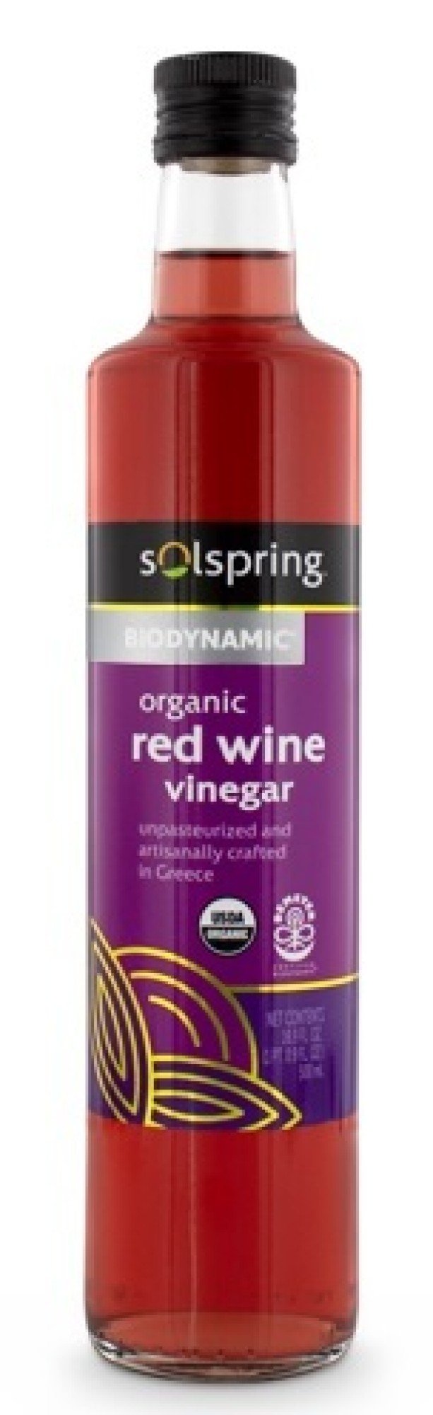 Dr. Mercola Solspring Biodynamic Organic Red Wine Vinegar 16.90 fl oz Glass Jar