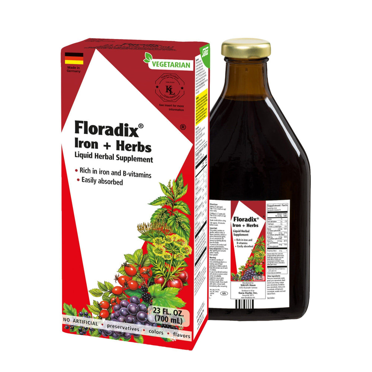 Salus Floradix Iron &amp; Herbs 23 oz Liquid