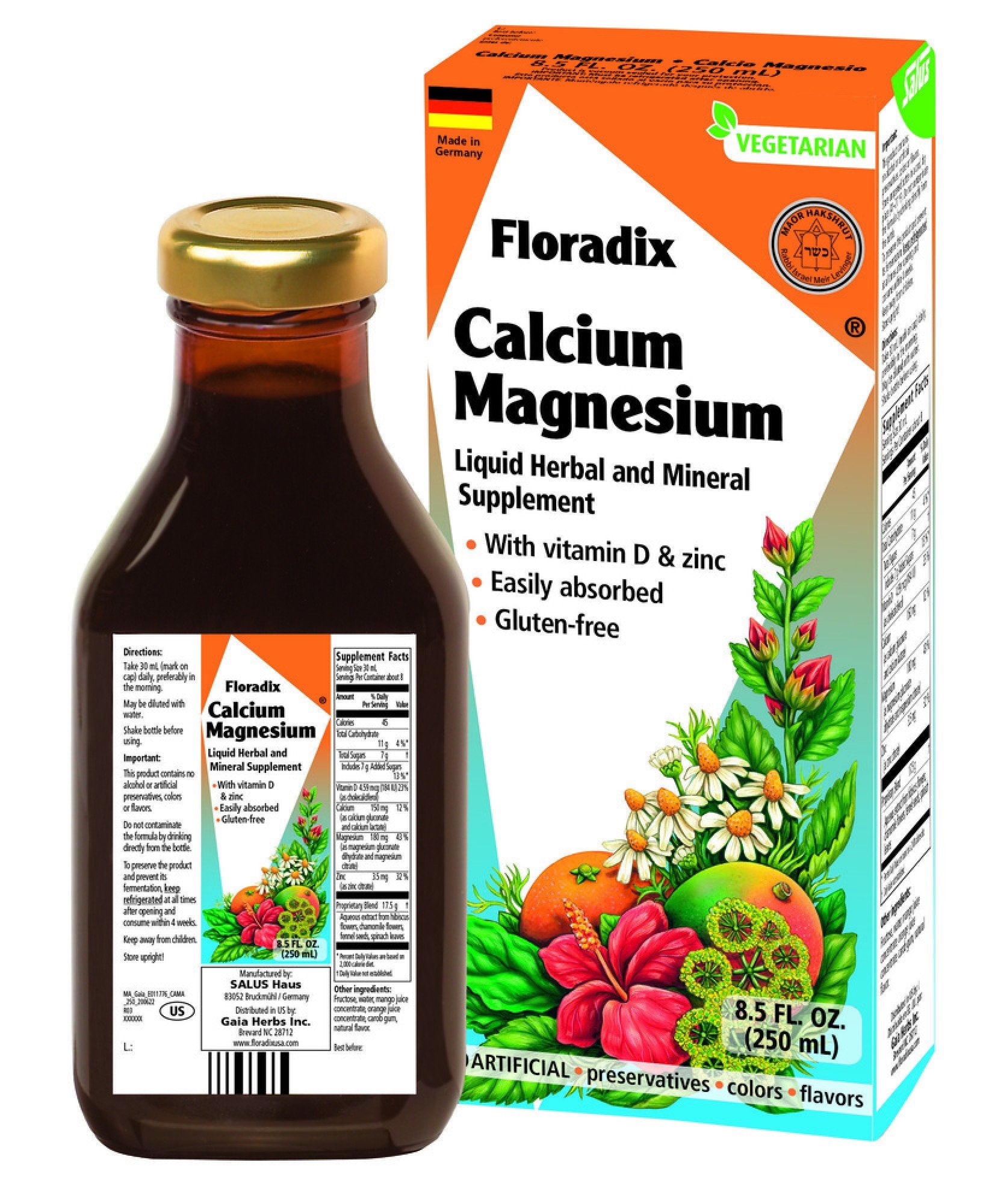 Salus Floradix Calcium and Magnesium Liquid 8.5 oz Liquid