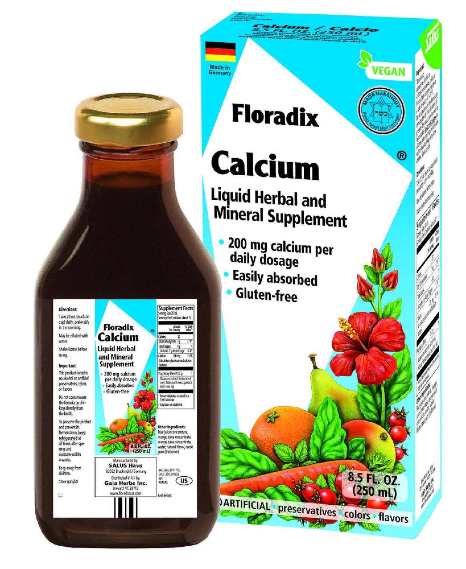 Salus Floradix Calcium Liquid 8.5 oz Liquid