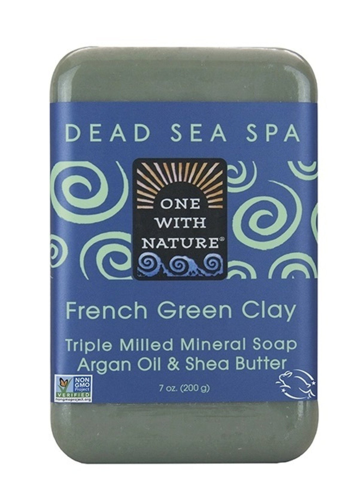 One With Nature Dead Sea Spa French Green Clay Soap 7 oz Bar Soap