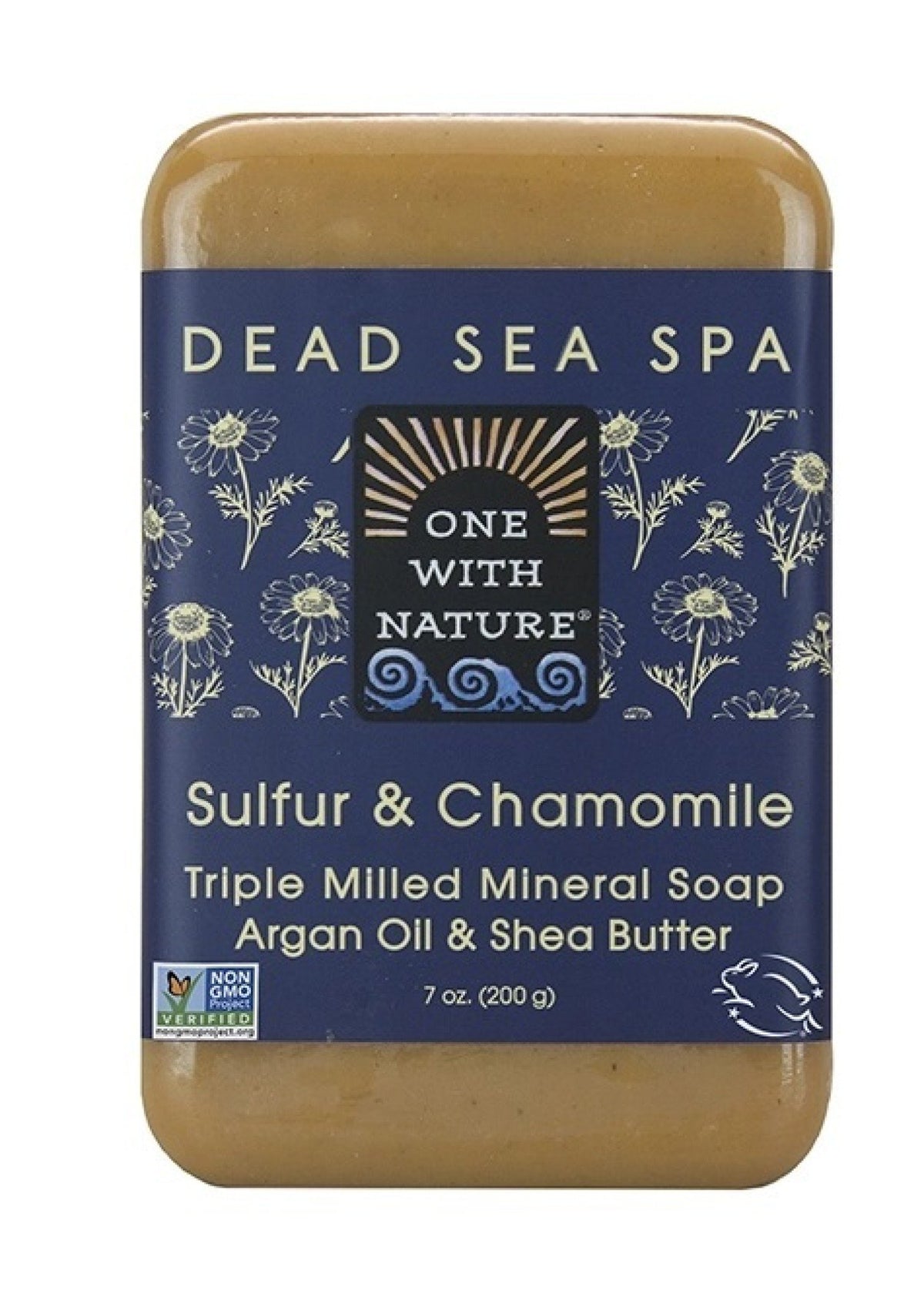 One With Nature Dead Sea Spa Sulfur &amp; Chamomile Soap 7 oz Bar Soap