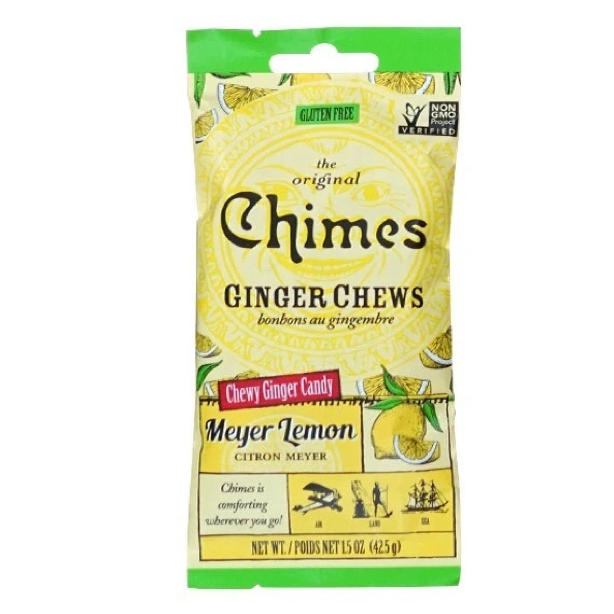 Chimes Ginger Chew Meyer Lemon 1.5 oz Bag