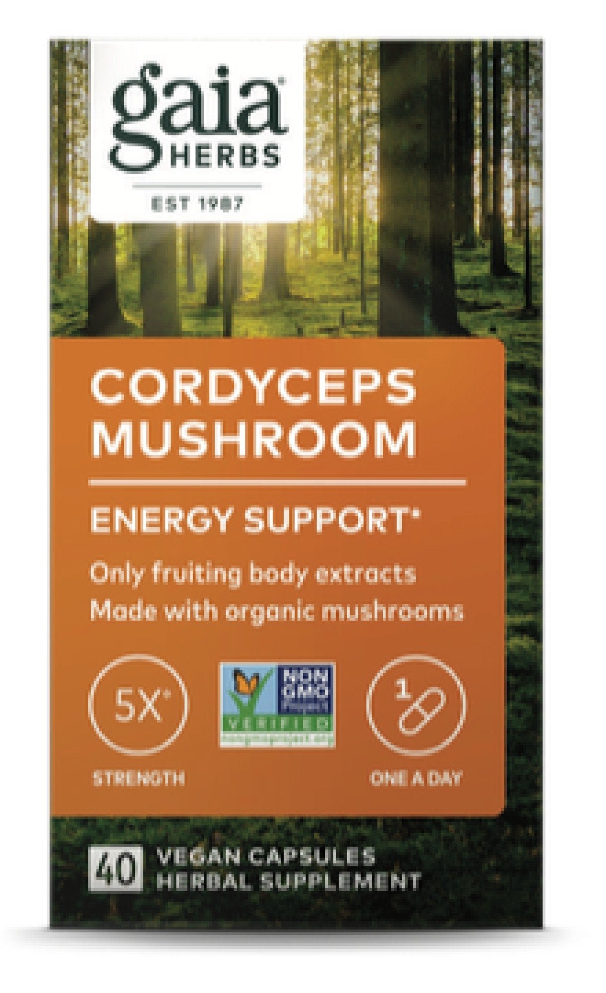 Gaia Herbs Cordyceps Mushroom 40 Capsule