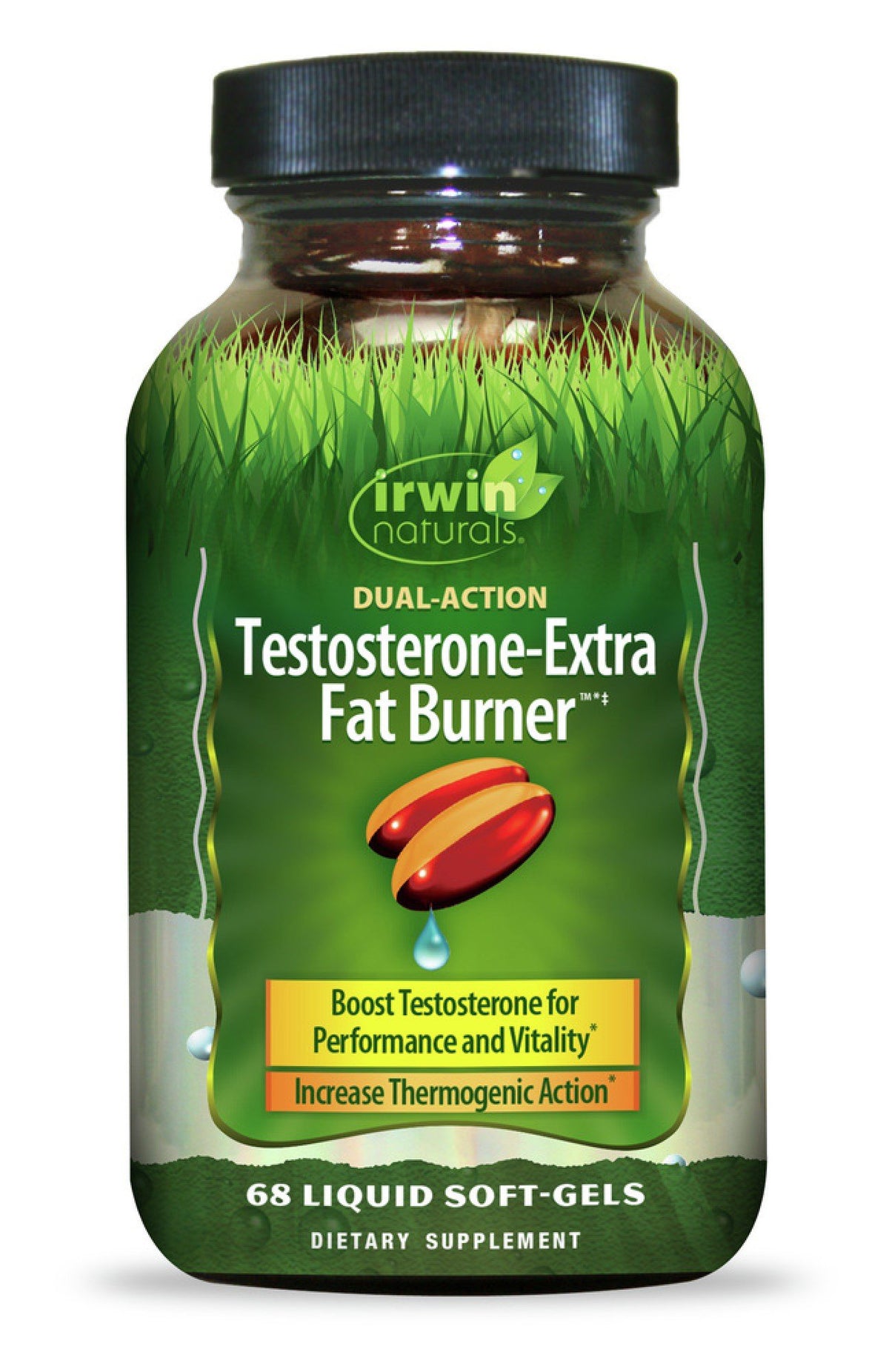 Irwin Naturals Testosterone-Extra Fat Burner 68 Liquid Softgel