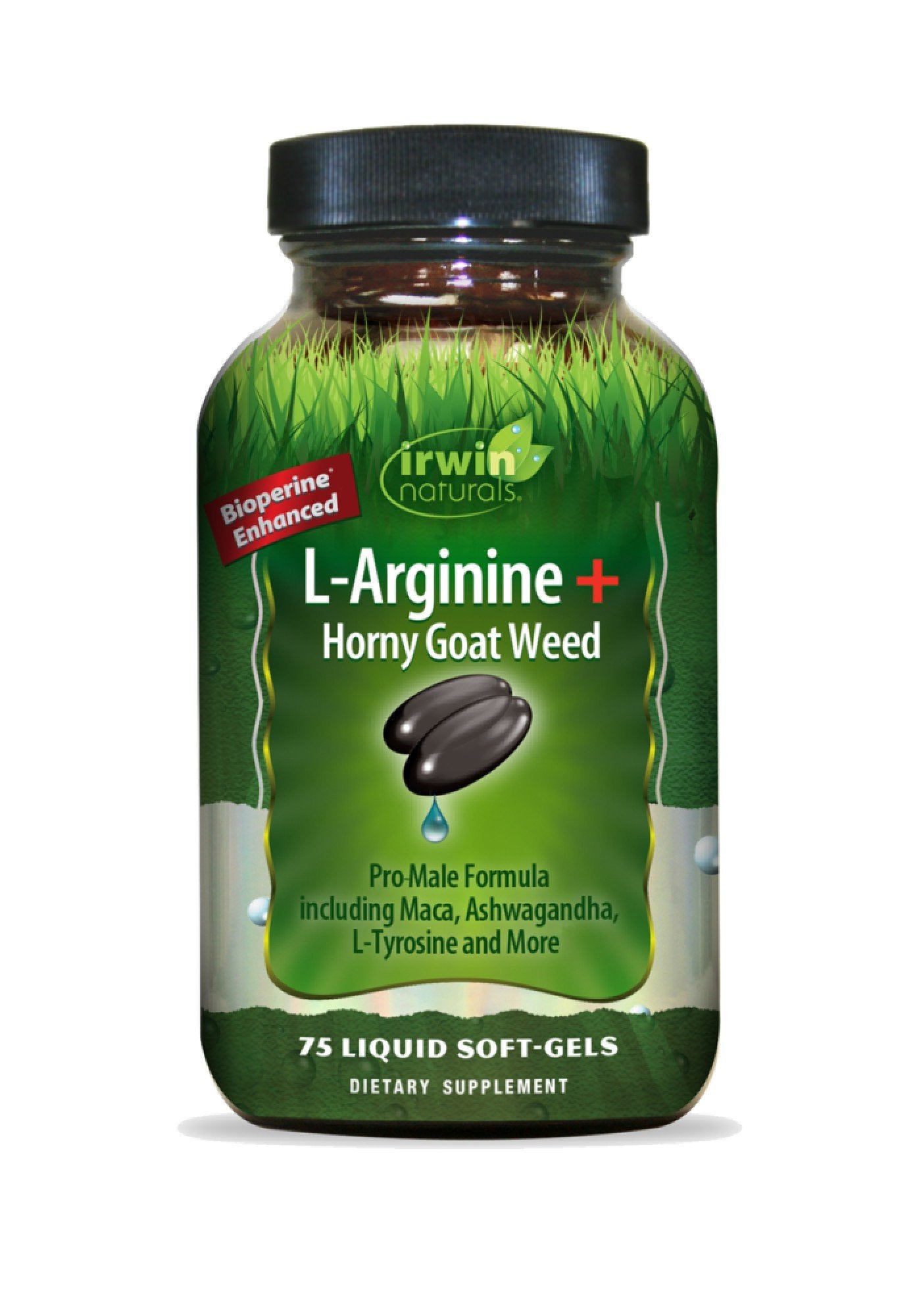 Irwin Naturals L-Arginine + Horny Goat Weed 75 Liquid Softgel