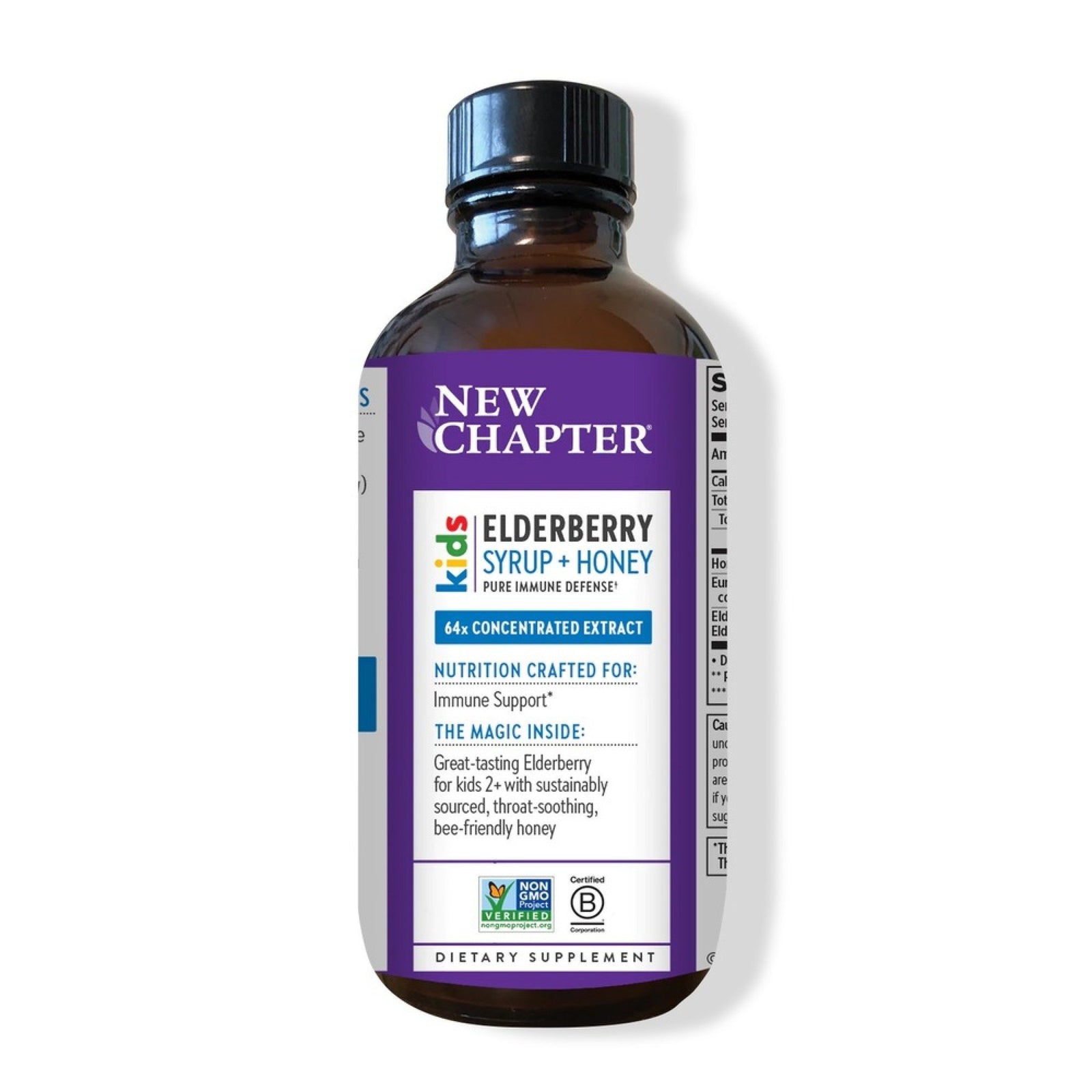 New Chapter Elderberry Kids Syrup + Honey 4 oz Liquid