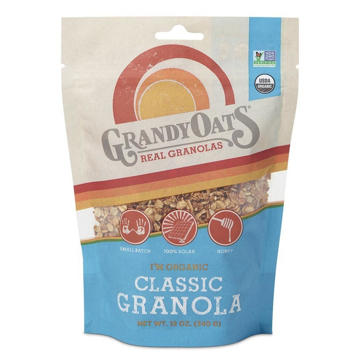 Grandy Oats Organic Classic Granola 12 oz Bag