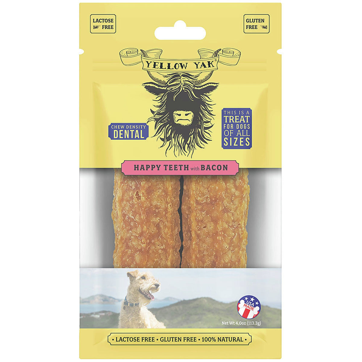 Yellow Yak Happy Teeth Bacon 4 oz Bag