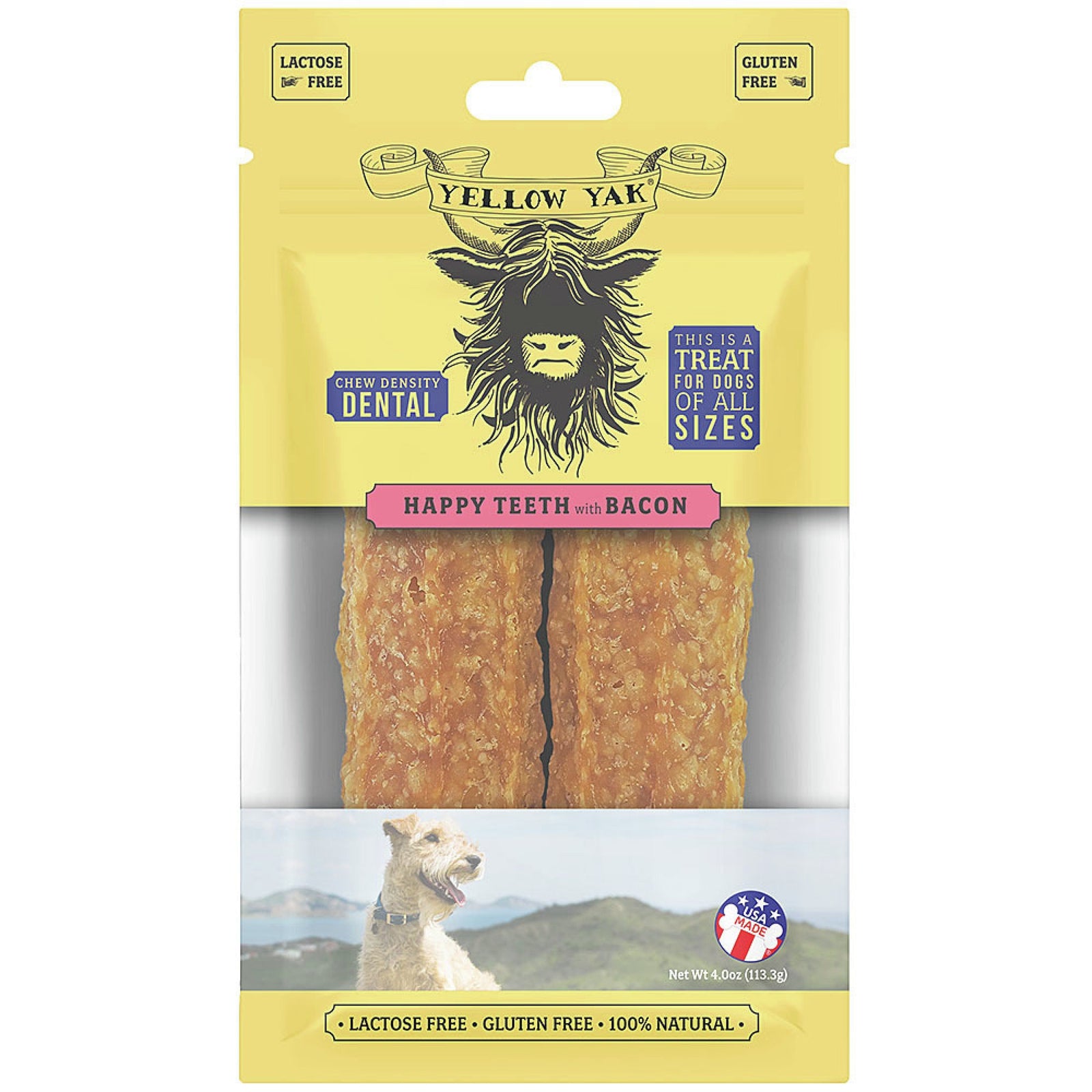 Yellow Yak Happy Teeth Bacon 4 oz Bag