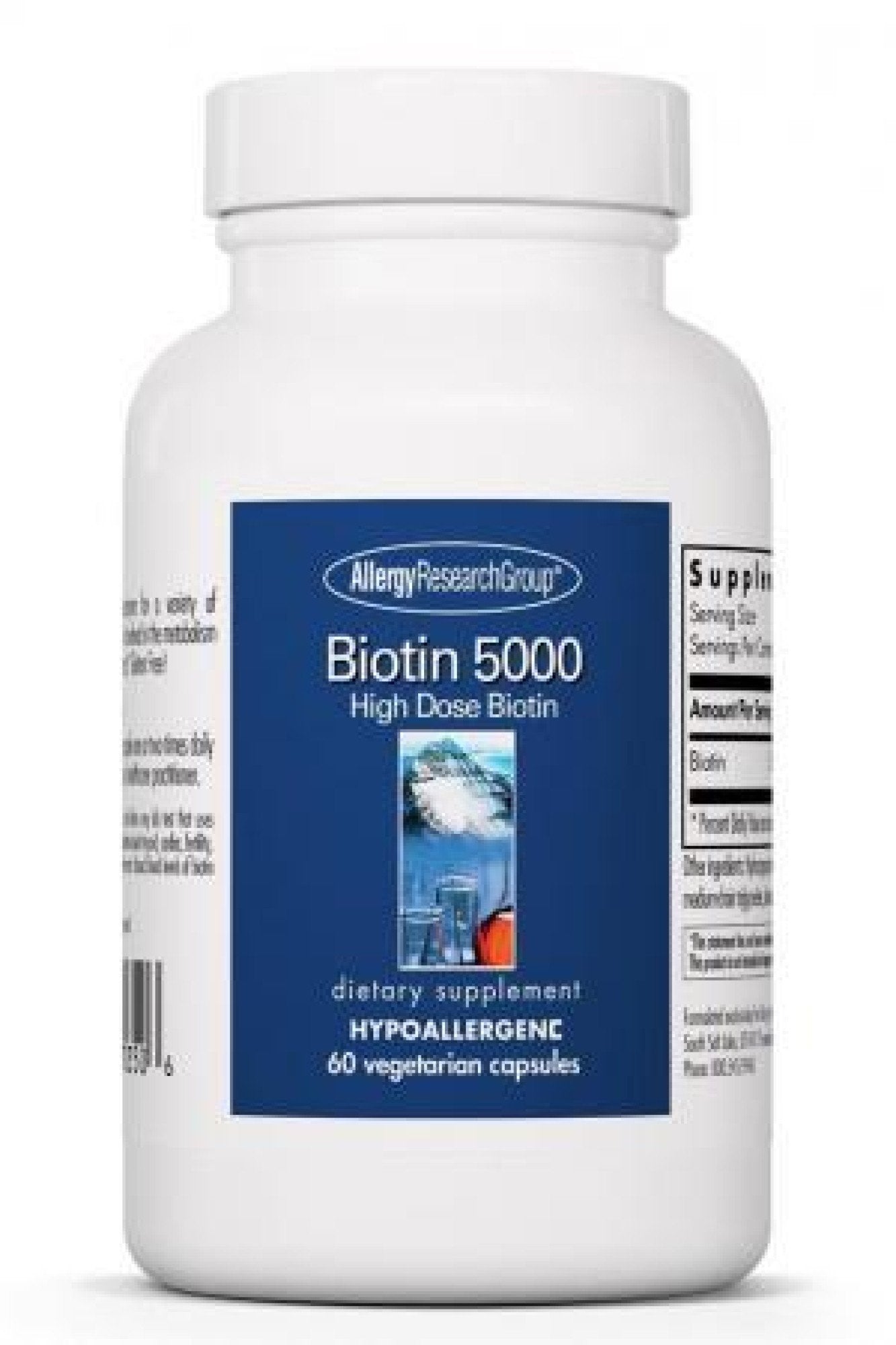 Allergy Research Group Biotin 5000 High Dose Biotin 60 VegCap