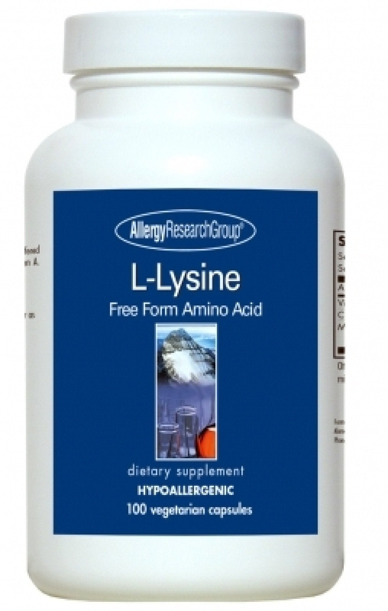 Allergy Research Group L-Lysine Free Form Amino Acid 100 VegCap