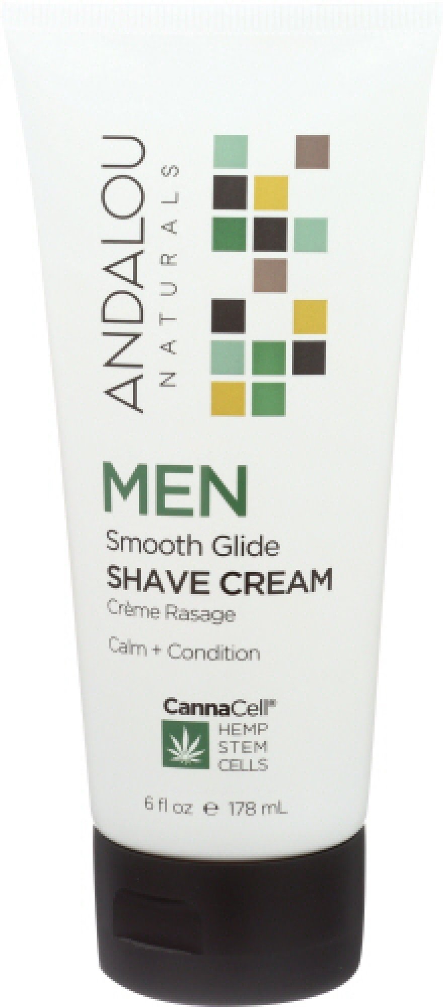 Andalou Naturals Men Smooth Glide Shave Cream 6 oz Liquid