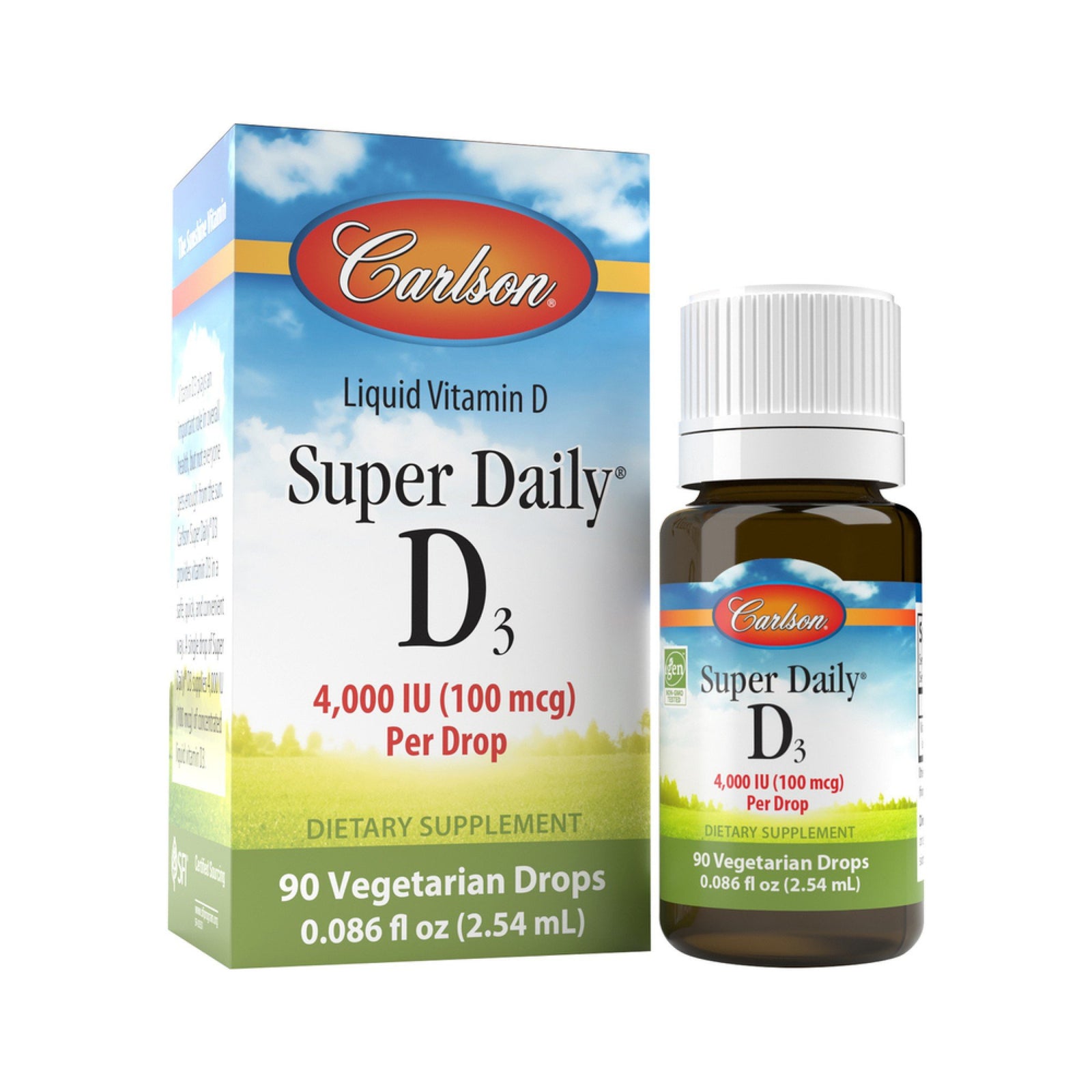 Carlson Laboratories Super Daily D3 4,000 IU 0.086 fl oz (2.54 mL Liquid