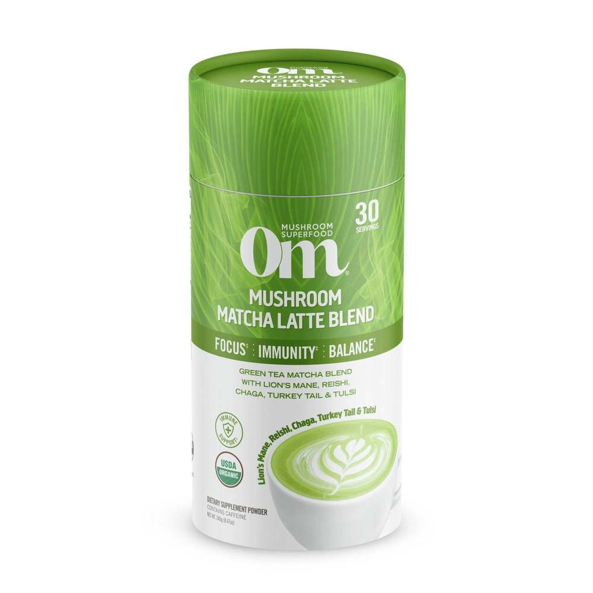 Om Mushrooms Mushroom Matcha Latte Blend 240 g(8.57oz) Powder