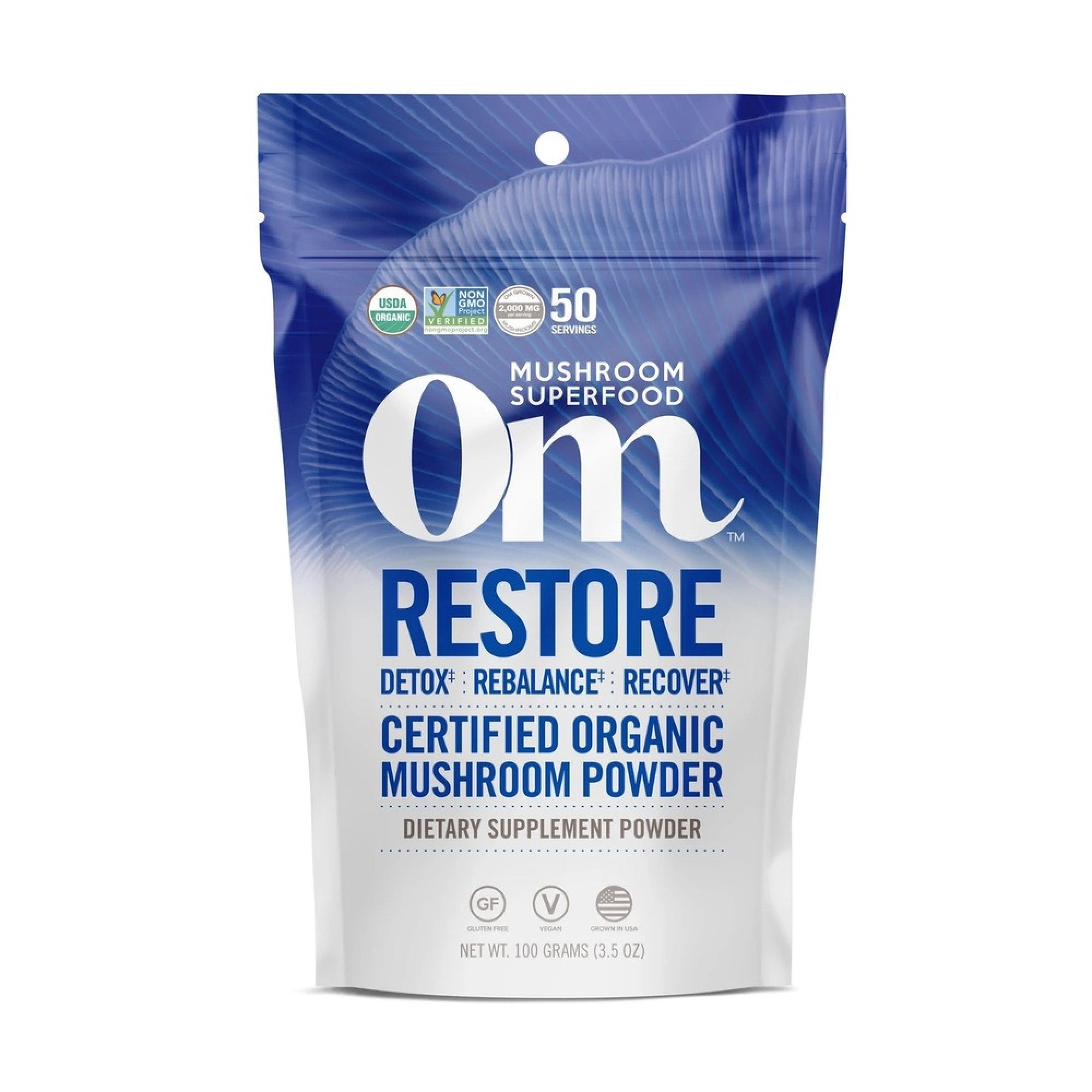 Om Mushrooms Restore Mushroom Superfood Powder 100g Powder