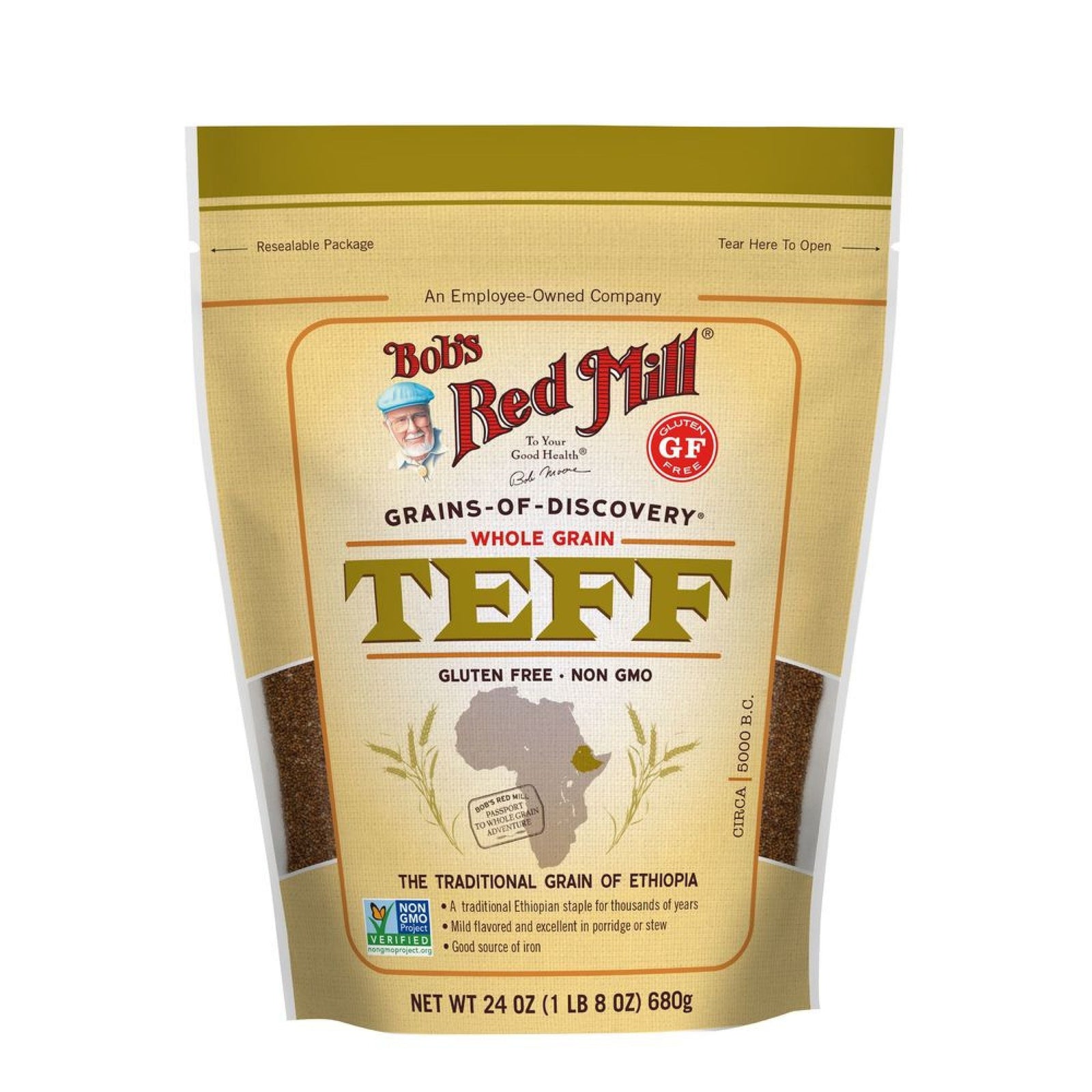 Bobs Red Mill Teff Whole Grain 24 oz Bag