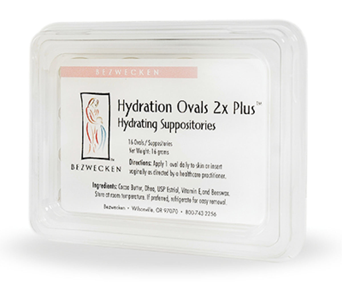 Bezwecken Hydration Ovals 2X Plus Hydrating Suppositories 16 Count Box