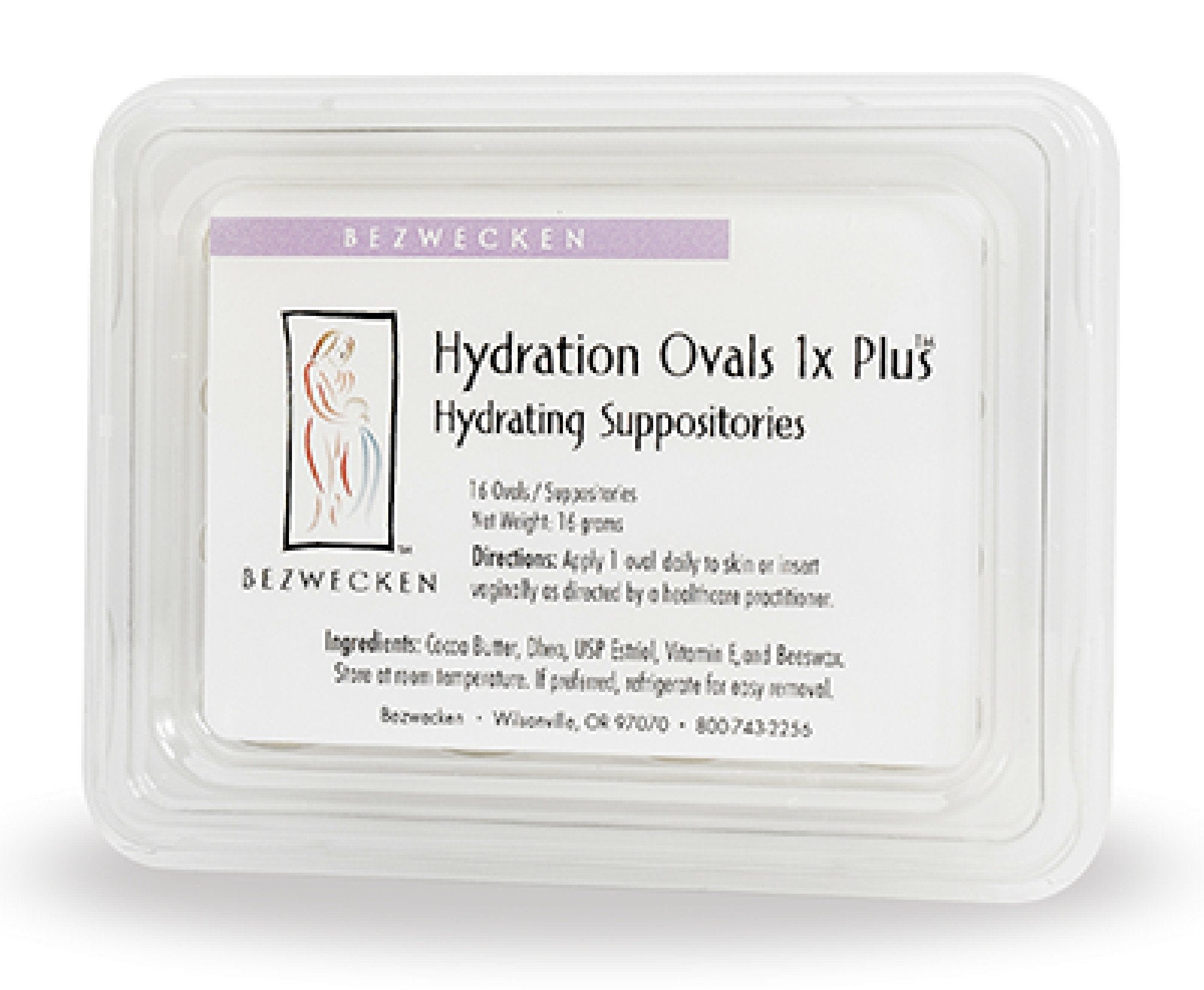 Bezwecken Hydration Ovals 1 X Plus Hydrating Suppositories 16 Count Box