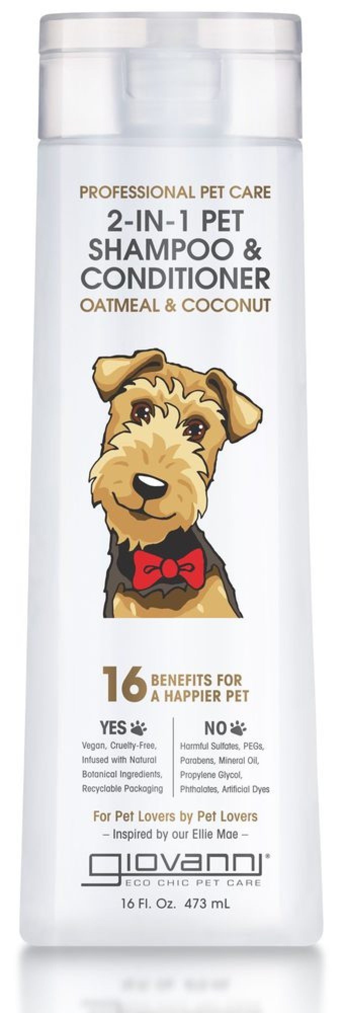 Giovanni Professional Pet Collection 2-in-1 Shampoo &amp; Conditioner Oatmeal &amp; Coconut 16 oz Liquid