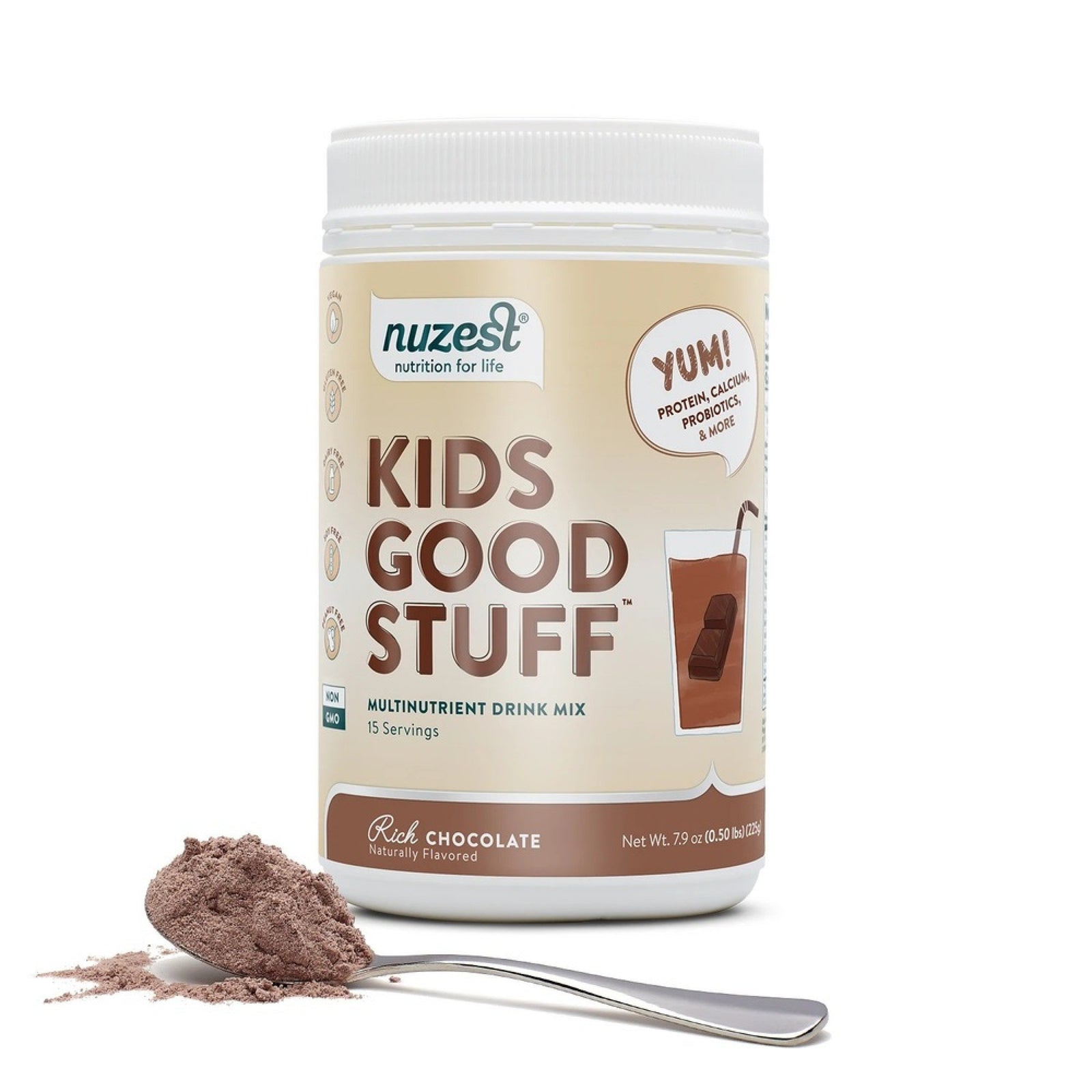 NuZest Kids Good Stuff Rich Chocolate 7.9 oz Powder