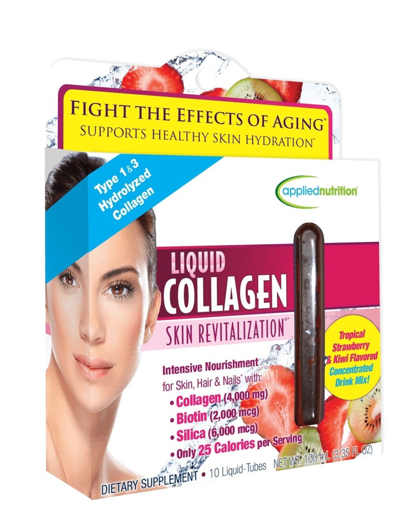 Applied Nutrition Liquid Collagen Skin Revitalization 10 liquid tubes Box