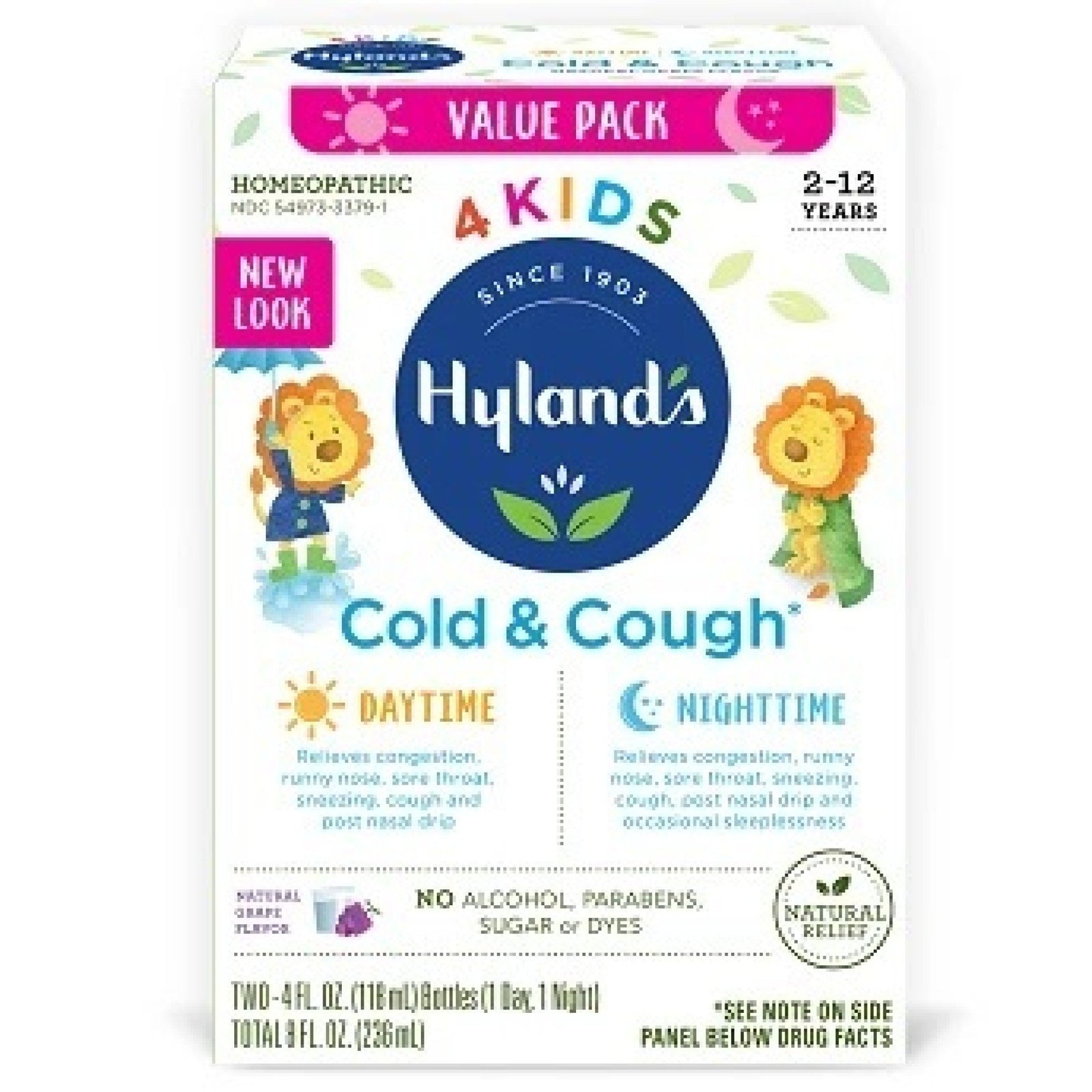 Hylands 4 Kids Cold 'n Cough Day & Night Value Pack 8 oz Liquid