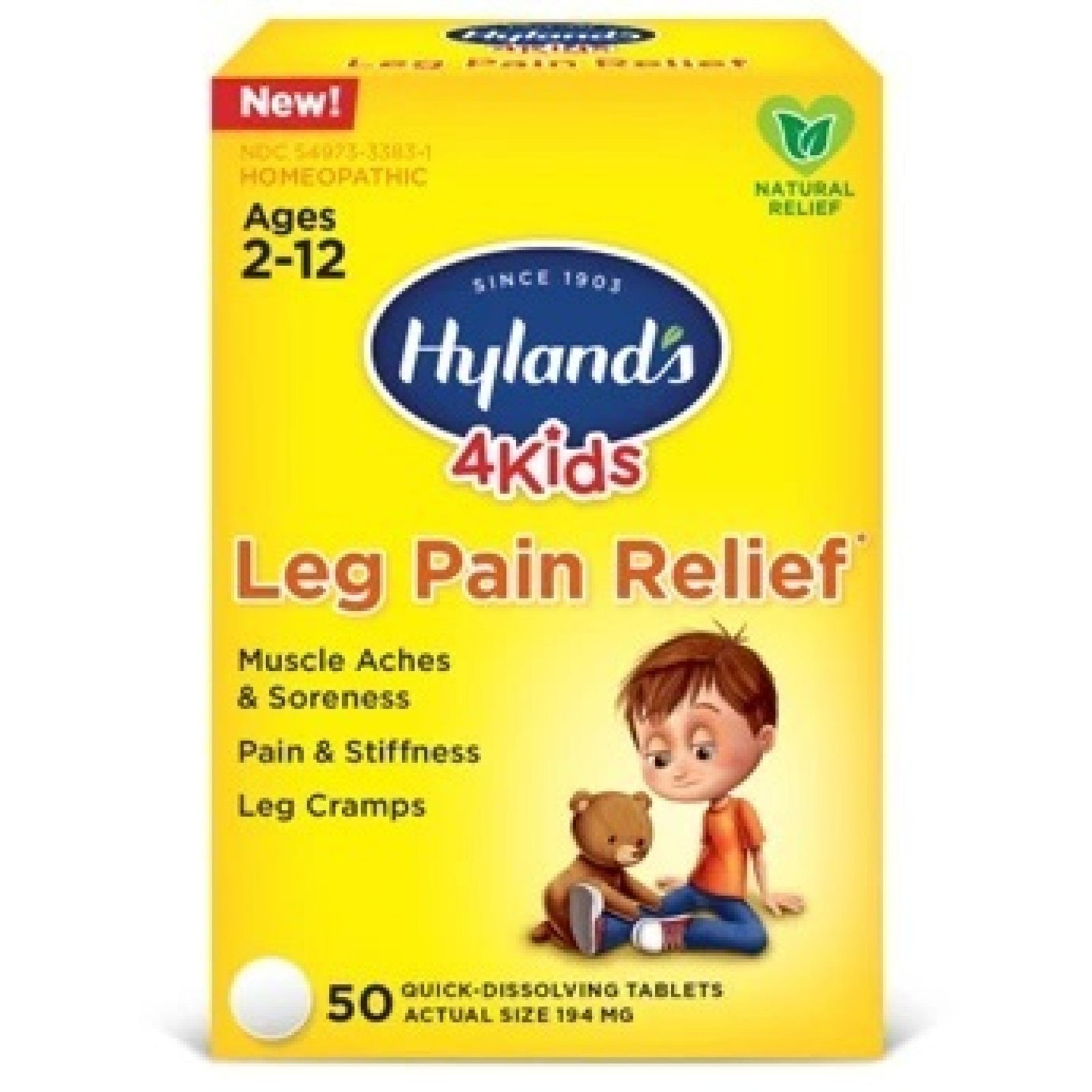 Hylands Leg Pain Relief 4 Kids 50 Tablet