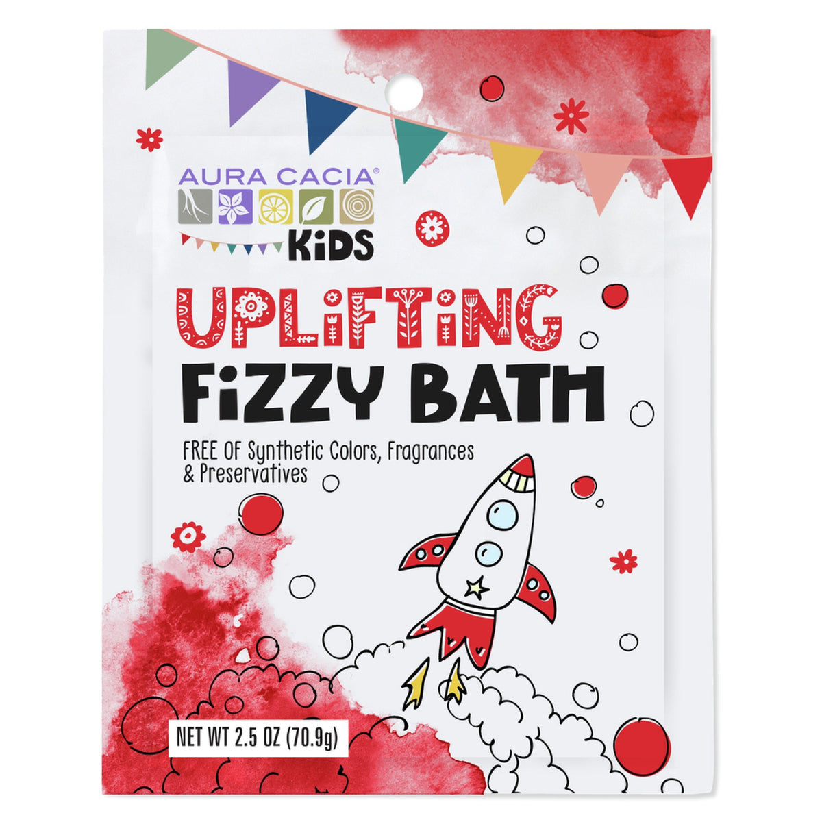 Aura Cacia Kids Uplifiting Fizzy Bath 2.5 oz Powder