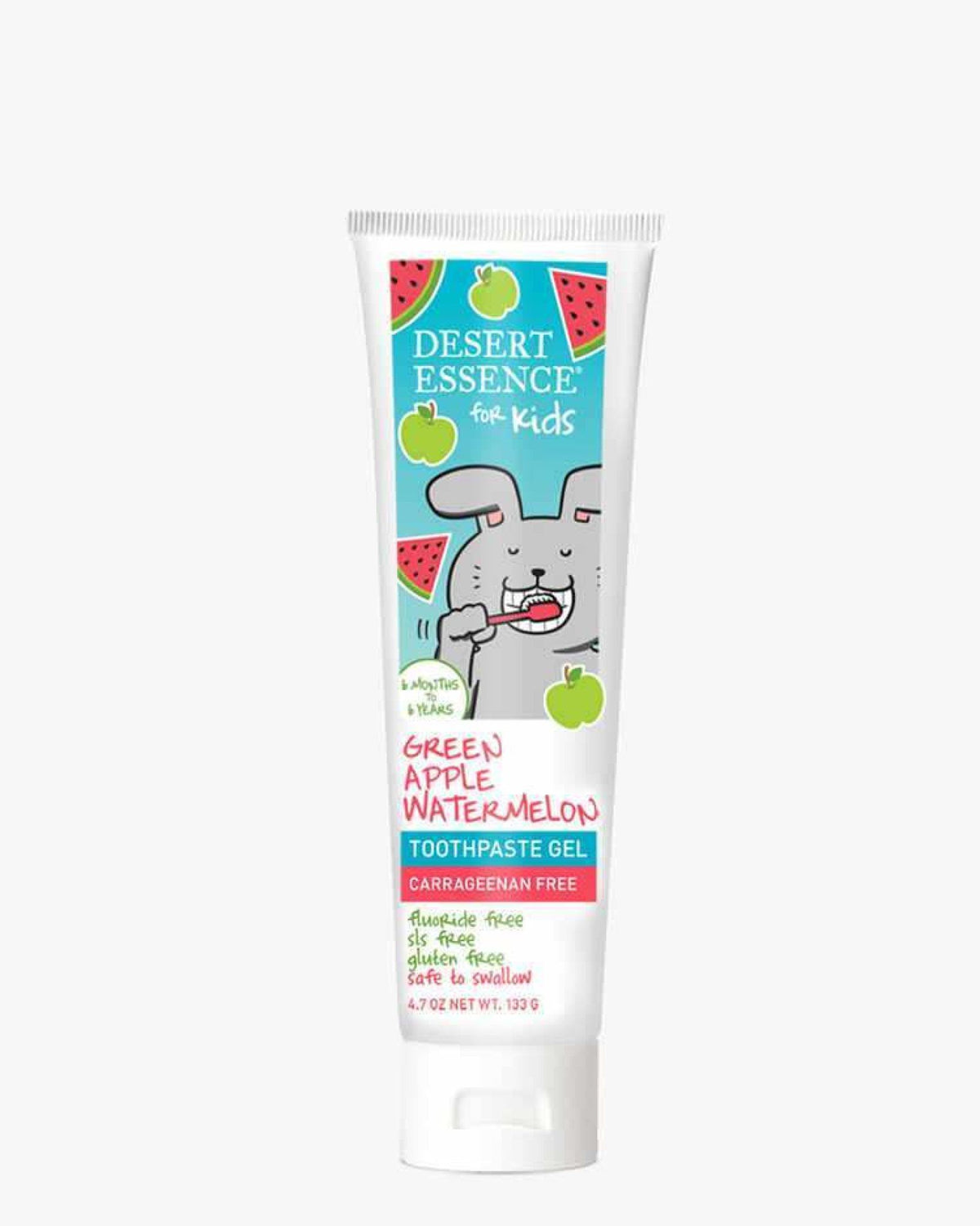 Desert Essence Green Apple Watermelon Toothpaste Gel For Kids 4.7 oz Paste