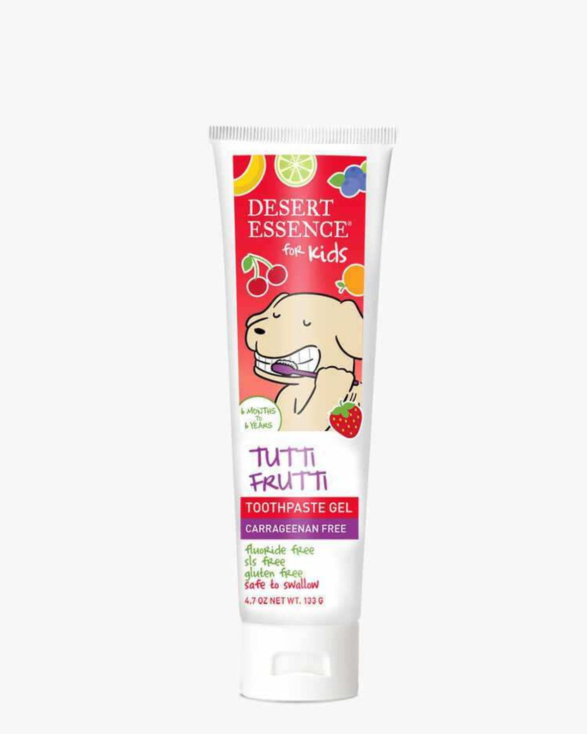 Desert Essence Tutti Frutti Toothpaste Gel For Kids 4.7 oz Paste