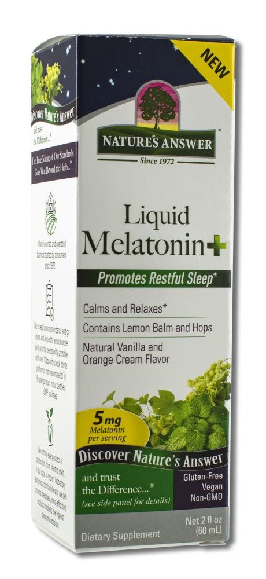 Nature's Answer Liquid Melatonin Plus 5 mg 2 oz Liquid