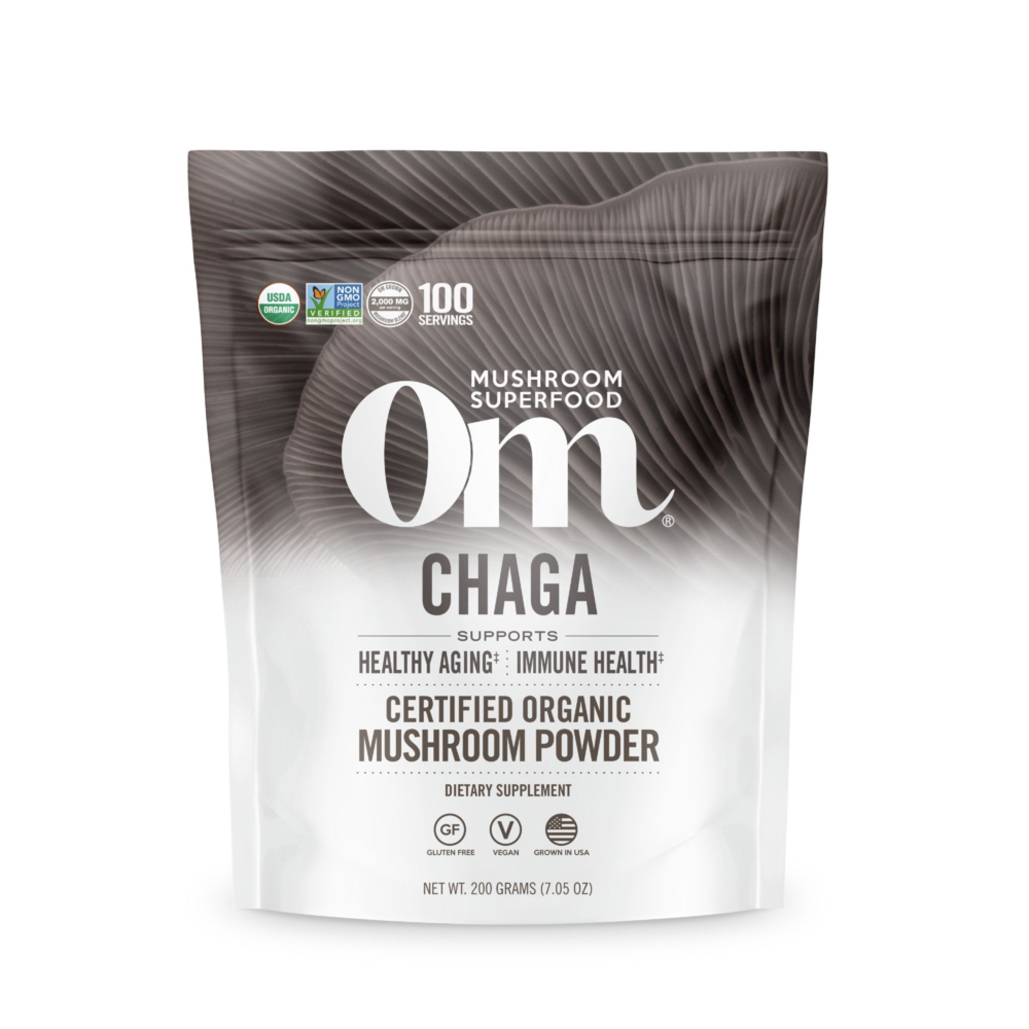 Om Mushrooms Chaga Mushroom Superfood 200g Powder