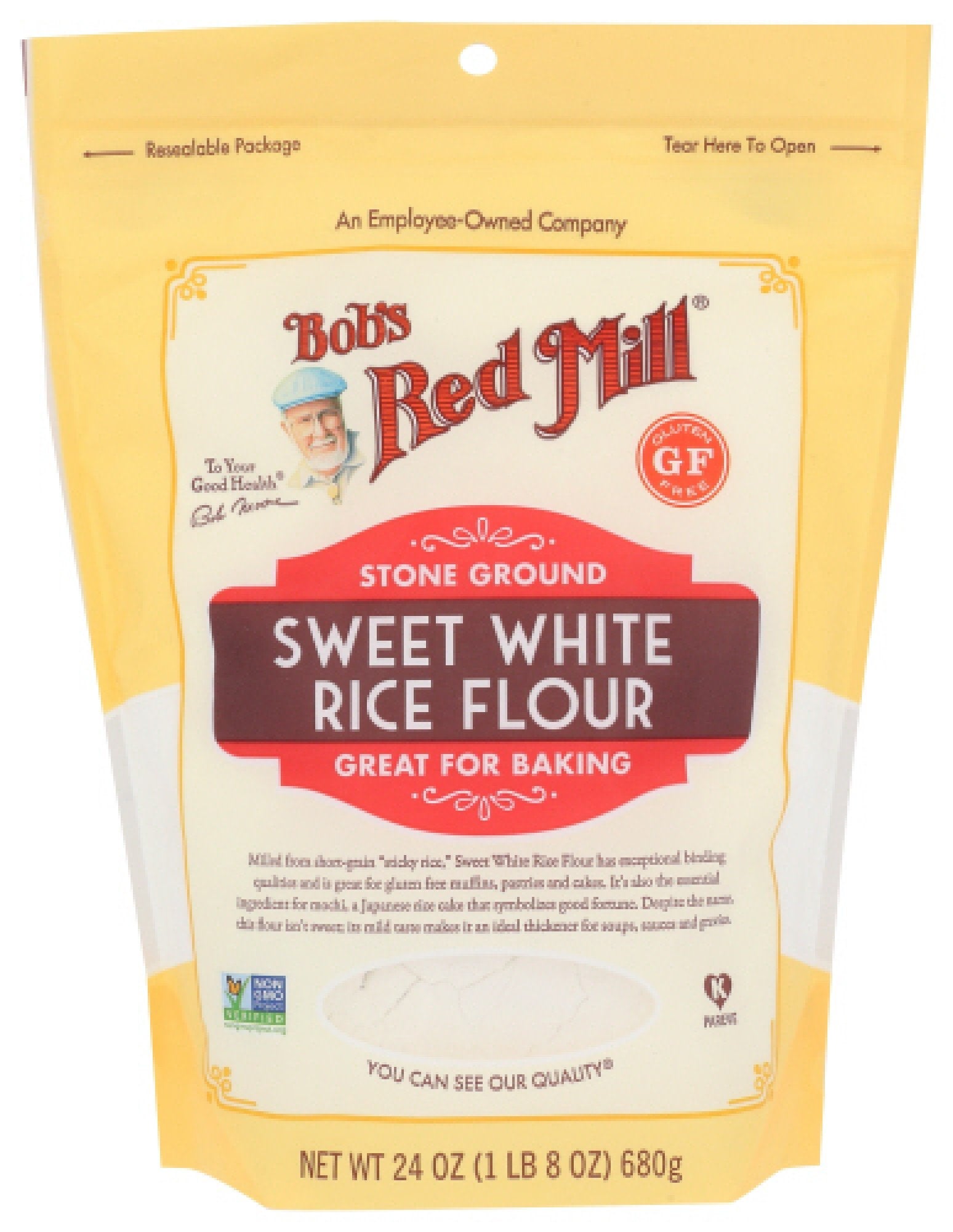 Bobs Red Mill Sweet White Rice Flour 24 oz Bag