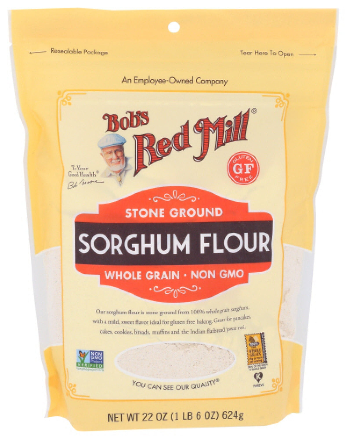 Bobs Red Mill Sorgum Flour Gluten Free 24 oz Bag