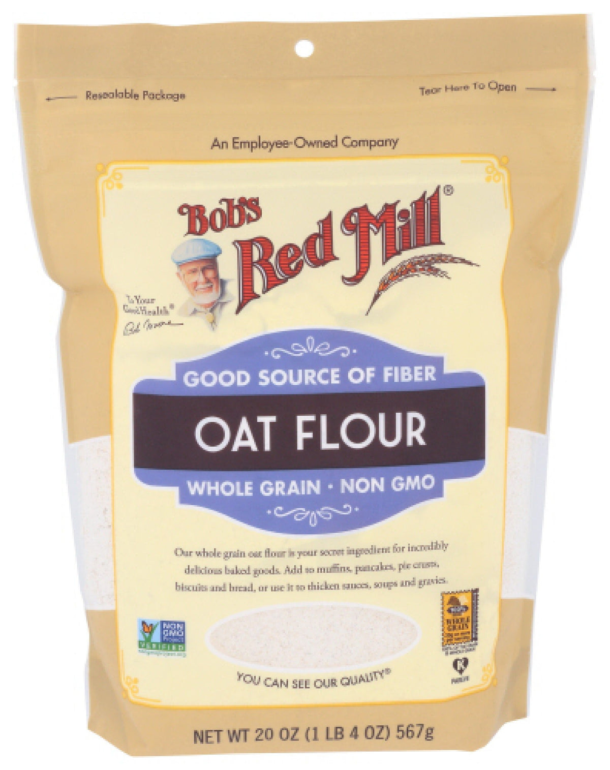 Bobs Red Mill Oat Flour 20 oz Bag