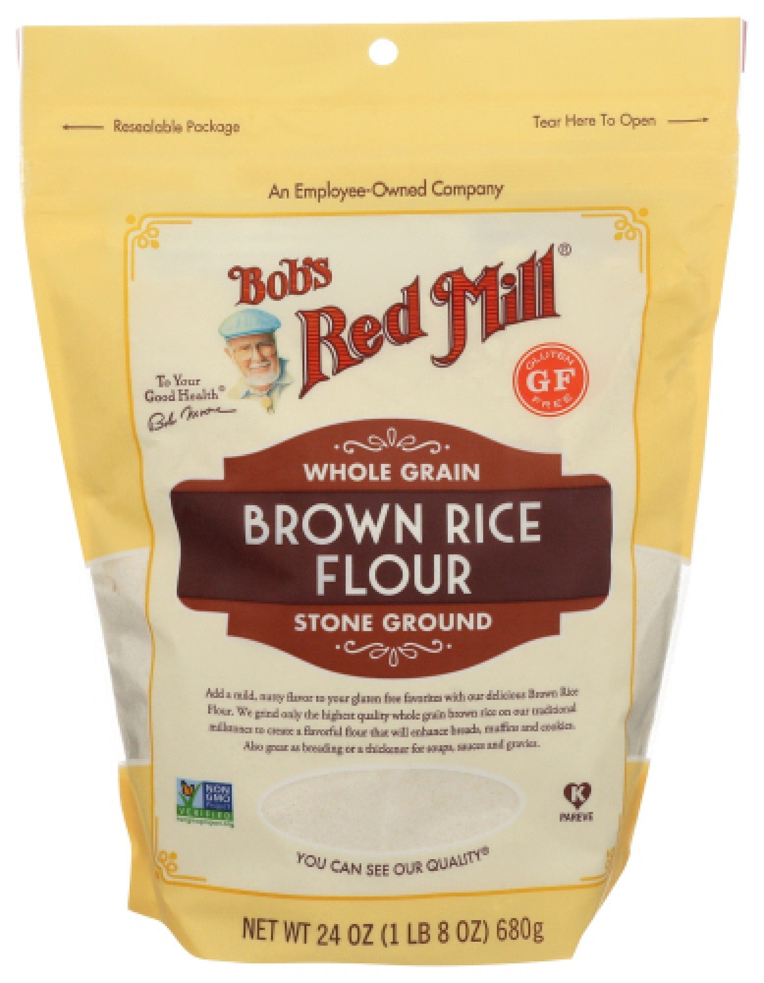 Bobs Red Mill Brown Rice Flour 24 oz Bag