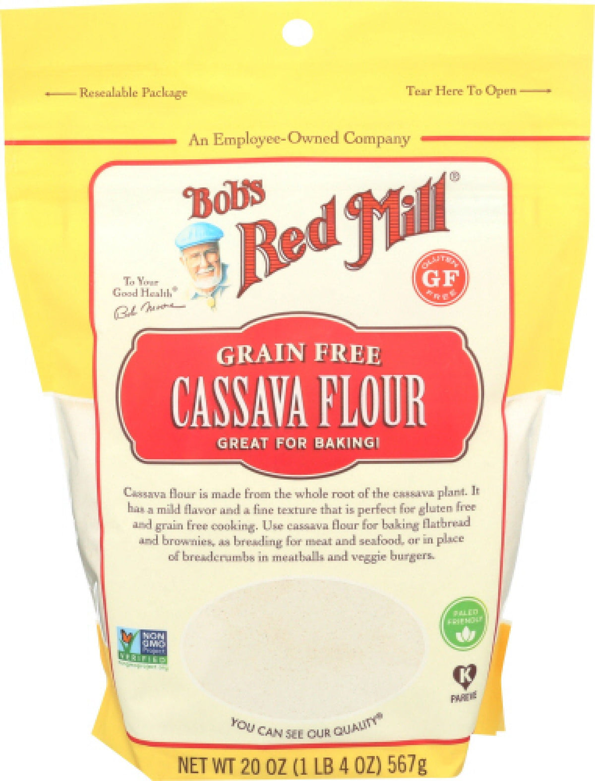 Bobs Red Mill Cassava Flour 20 oz Bag