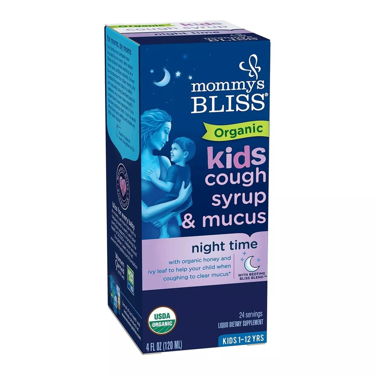 Mommy&#39;s Bliss Organic Kids Cough Syrup &amp; Mucus Relief Night Time 4 oz Liquid