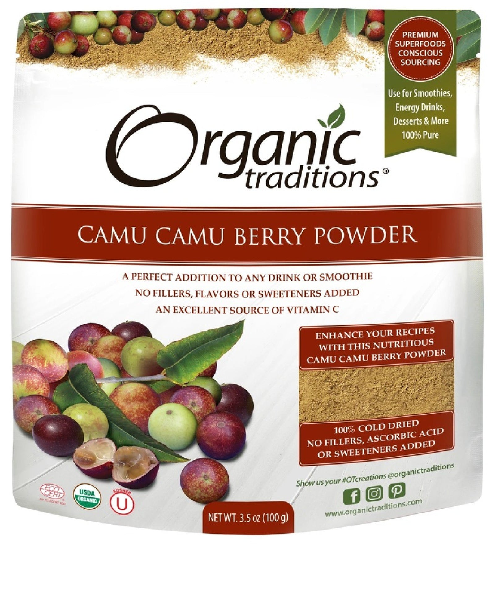 Organic Traditions Camu Camu Berry Powder 3.5 oz Bag